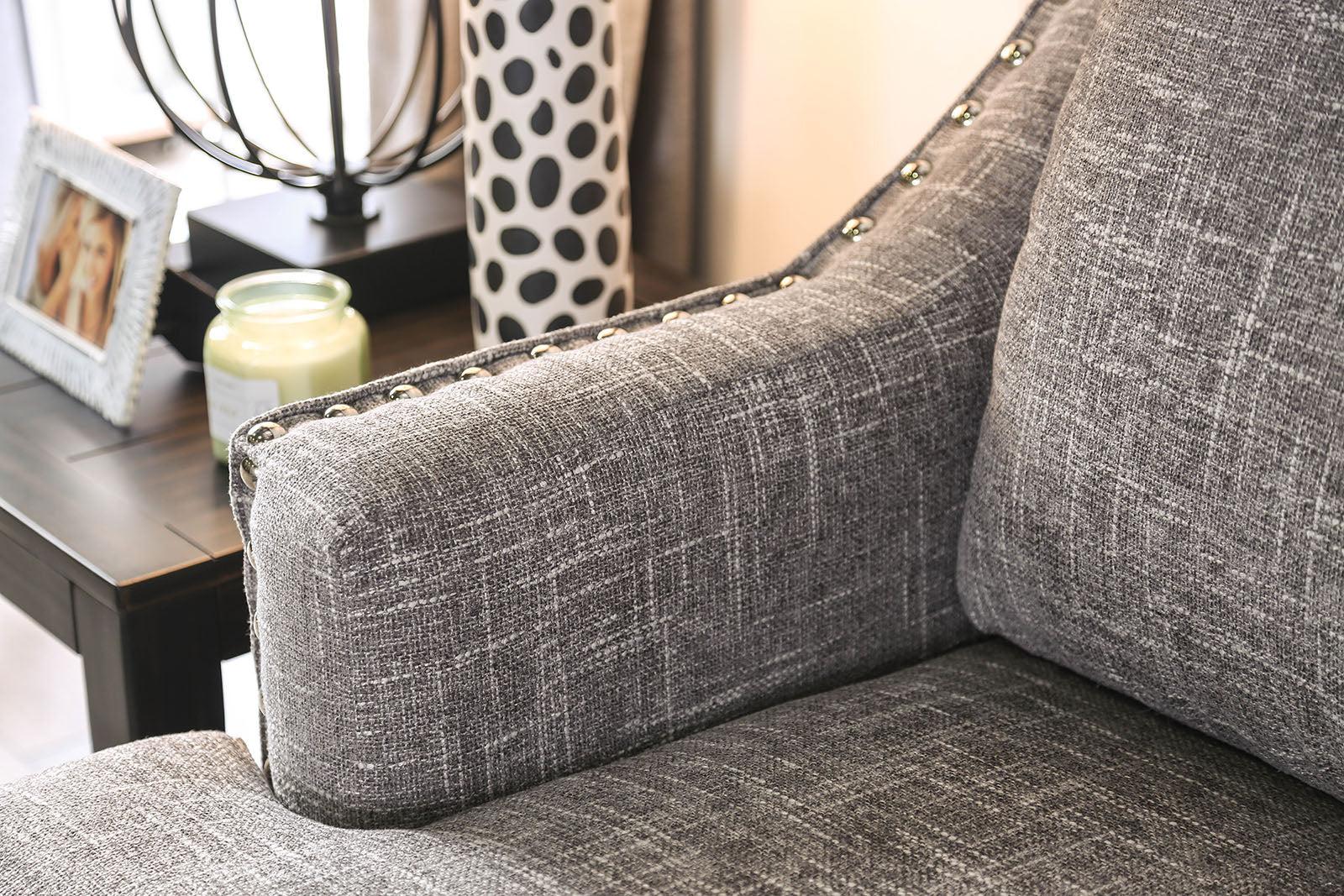 

                    
Furniture of America SM6420-2PC Erika Sofa and Loveseat Set Gray Linen-like Fabric Purchase 
