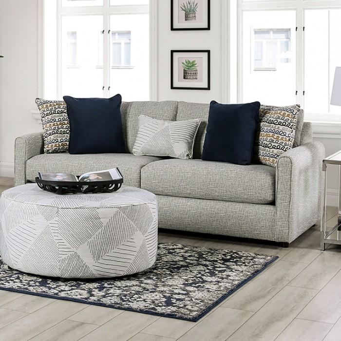 

    
Transitional Gray Linen-like Fabric Sofa Furniture of America SM8194-SF Chancery
