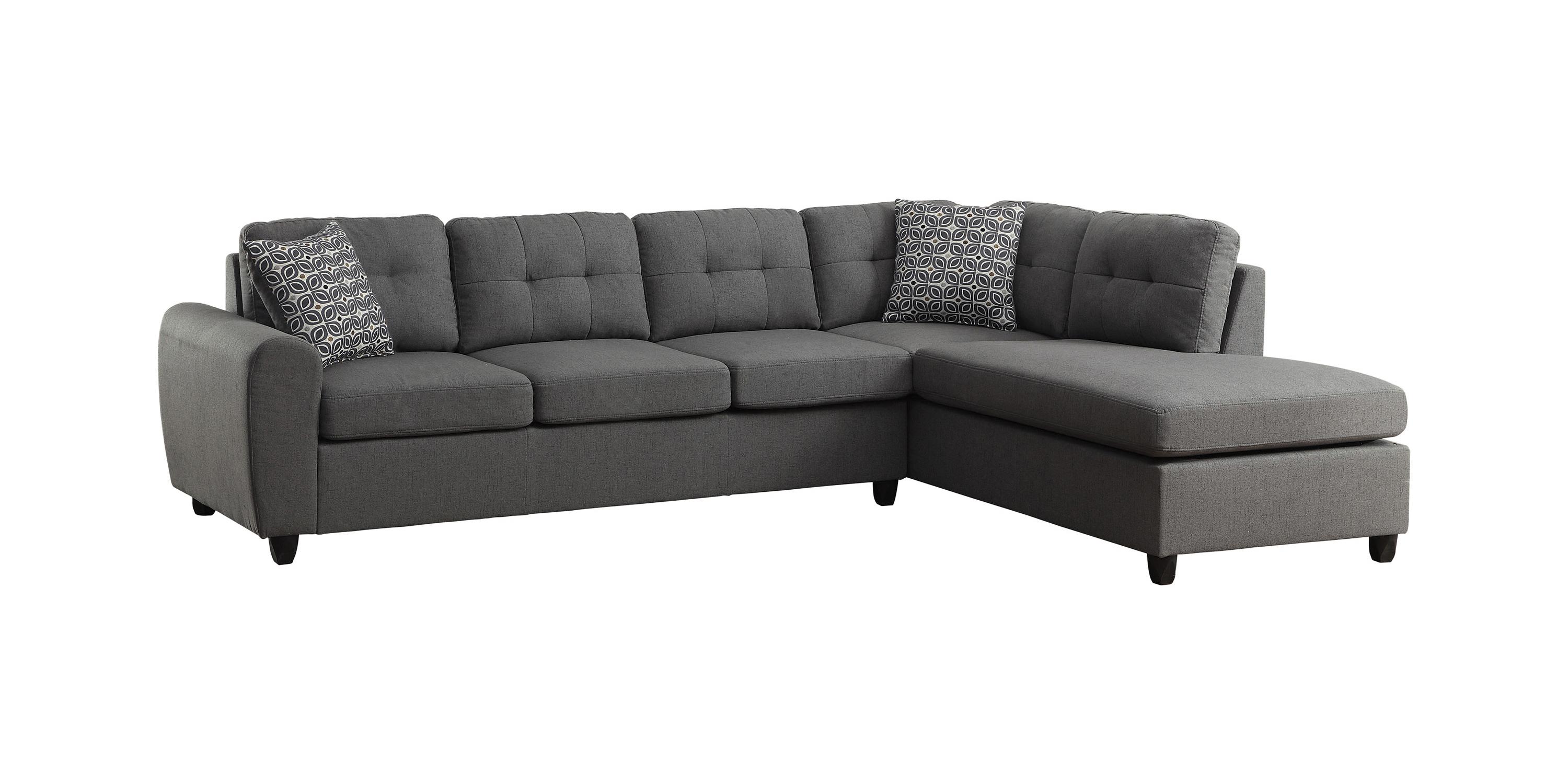 

    
Transitional Gray Linen-like Upholstery Sectional Coaster 500413 Stonenesse

