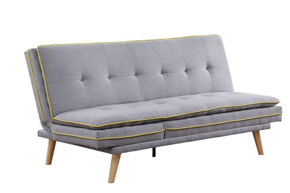 Modern Futon sofa Savilla 57164 in Gray Linen