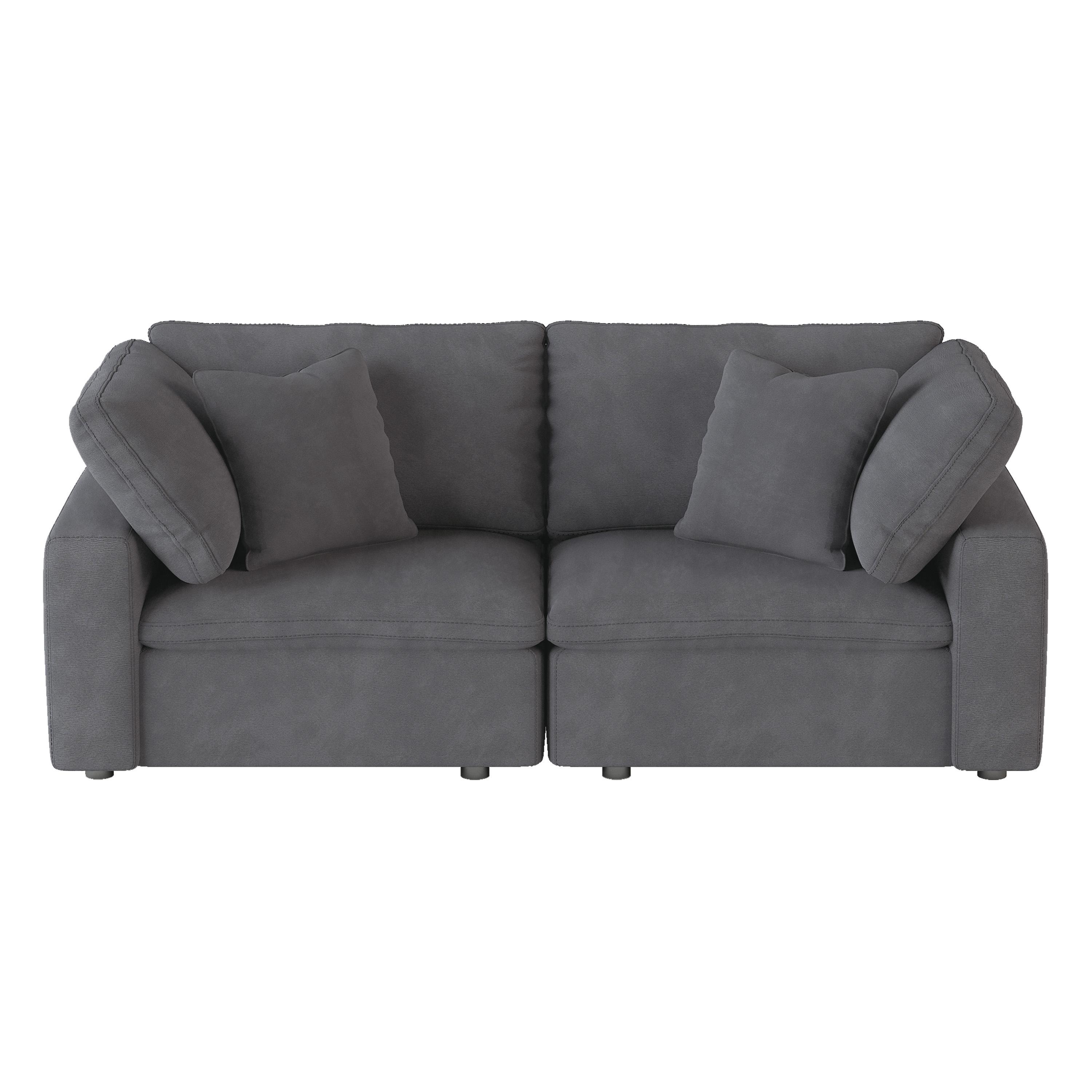 Transitional Loveseat 9546GY-2* Guthrie 9546GY-2* in Gray Microfiber