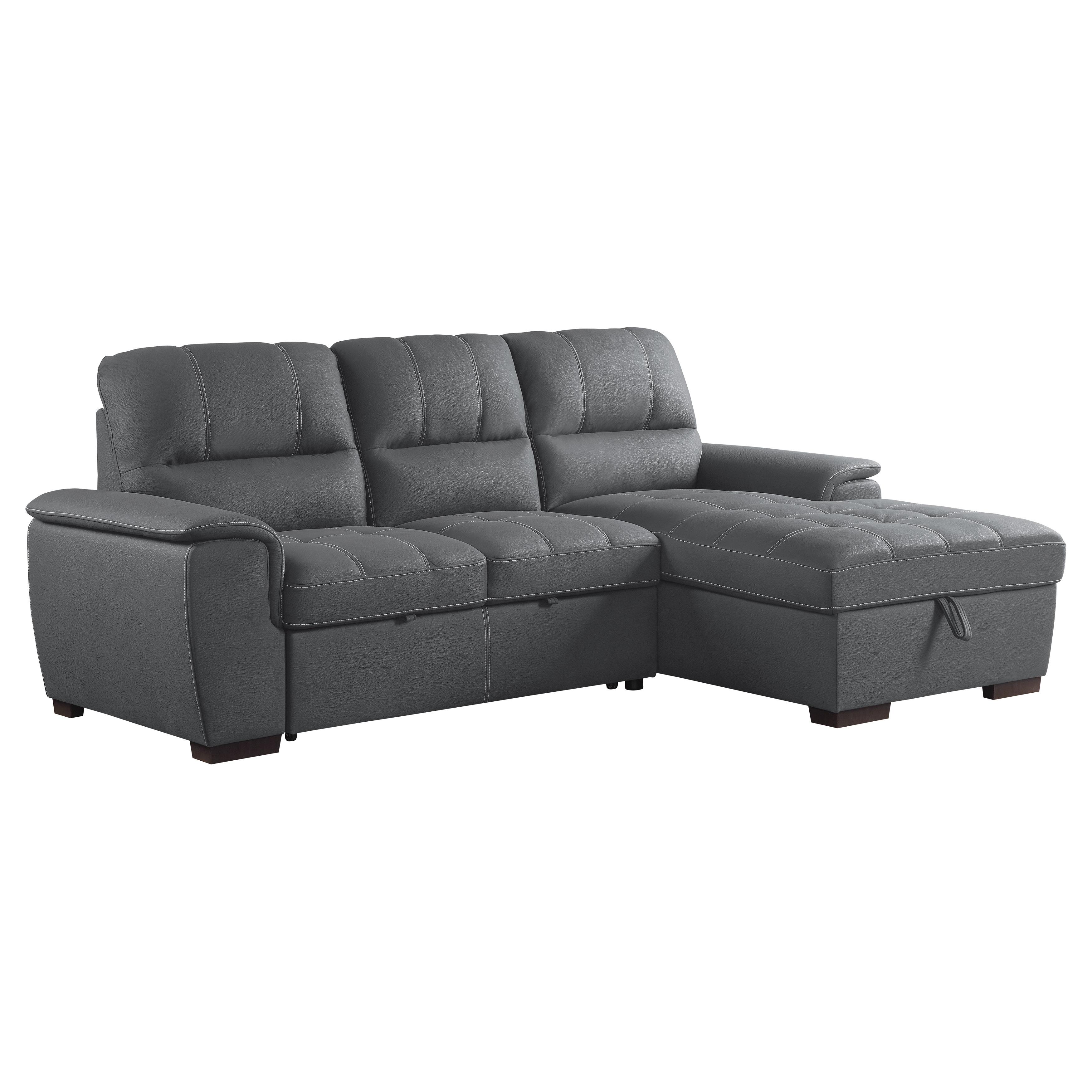 

    
Transitional Gray Microfiber 2-Piece Sectional Homelegance 9858GY*SC Andes
