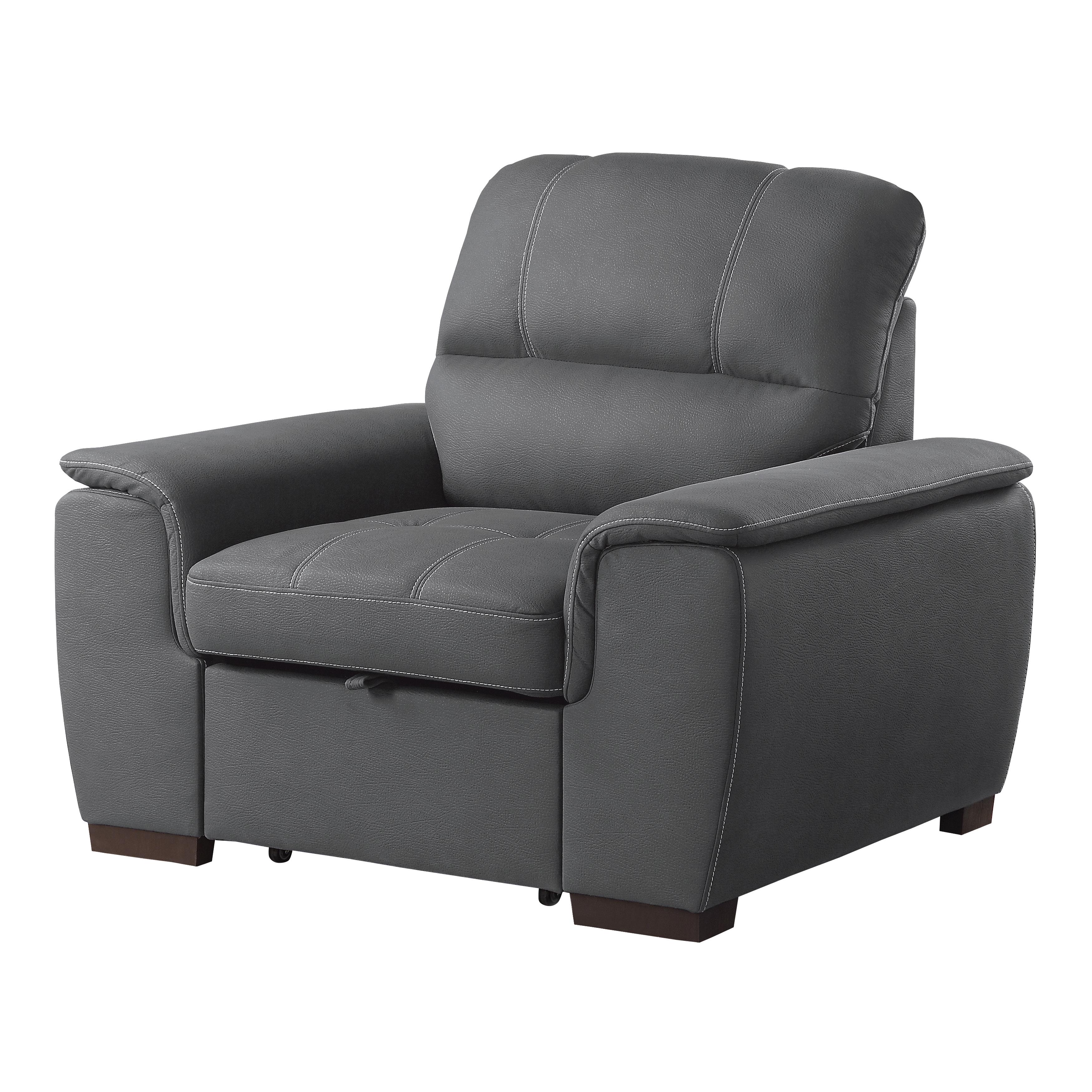

    
Transitional Gray Microfiber Arm Chair Homelegance 9858GY-1 Andes
