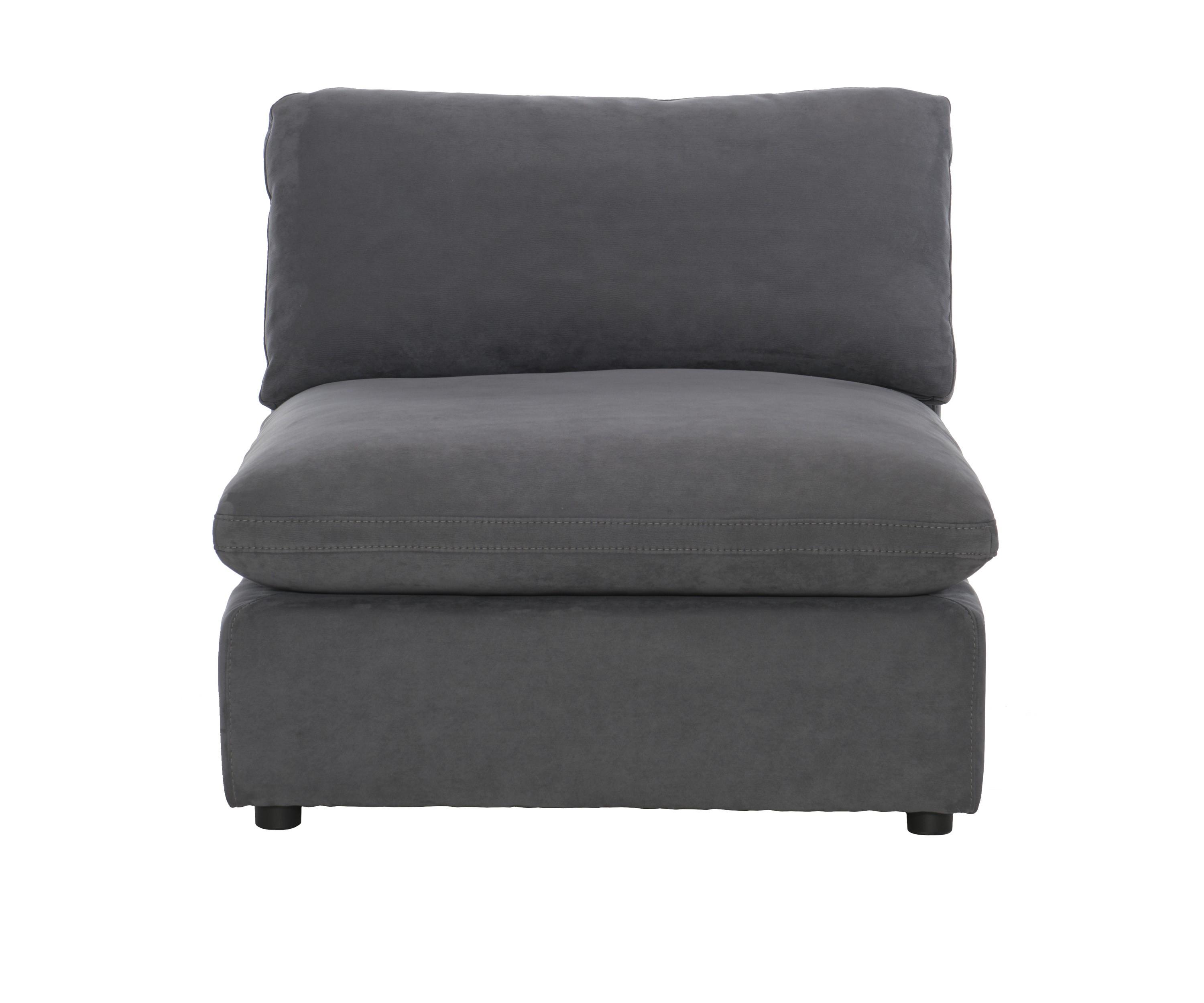 Transitional Armless Chair 9546GY-AC Guthrie 9546GY-AC in Gray Microfiber