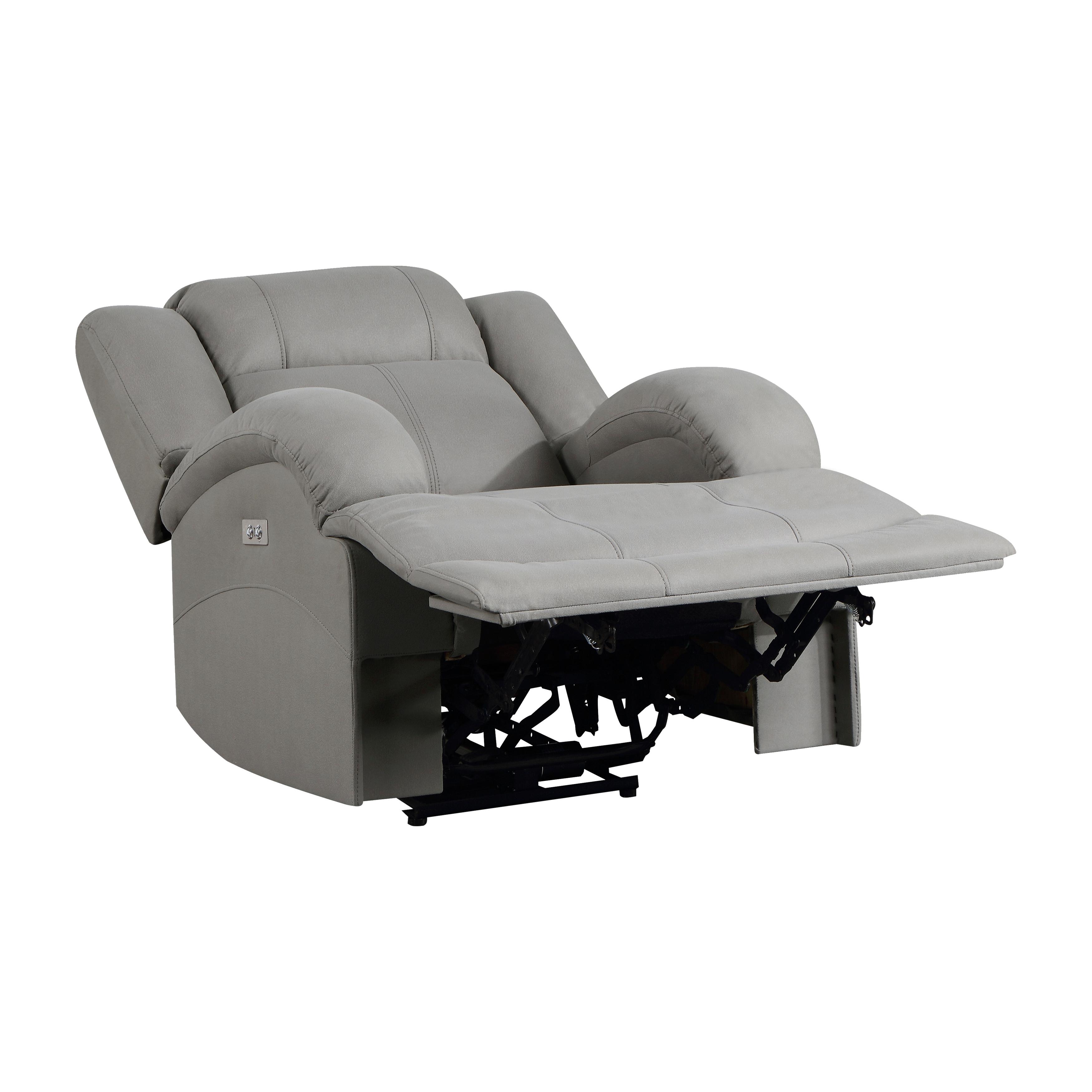 

    
Homelegance 9207GRY-PW-3PC Camryn Power Reclining Set Gray 9207GRY-PW-3PC
