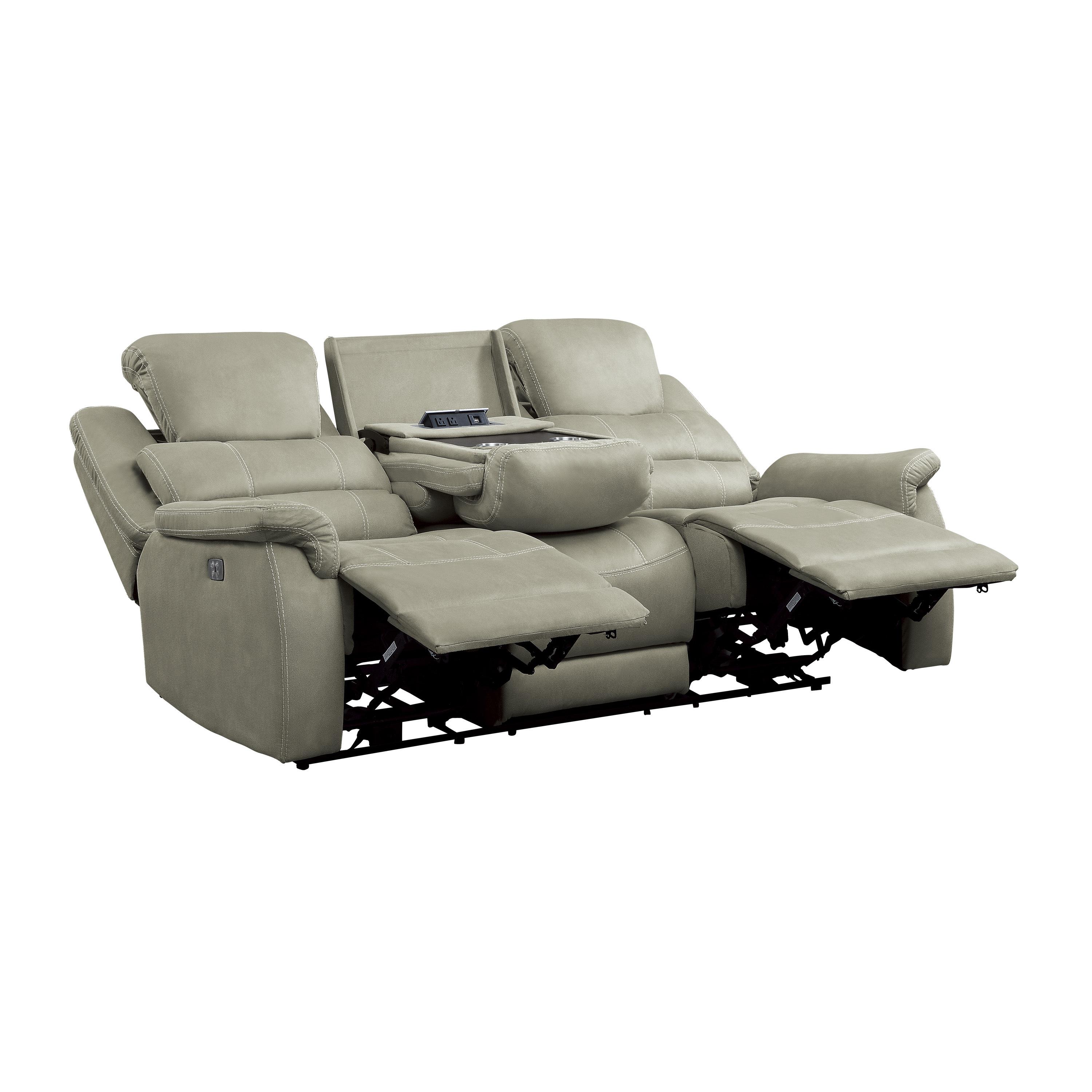 

    
Homelegance 9848GY-3PWH Shola Power Reclining Sofa Gray 9848GY-3PWH
