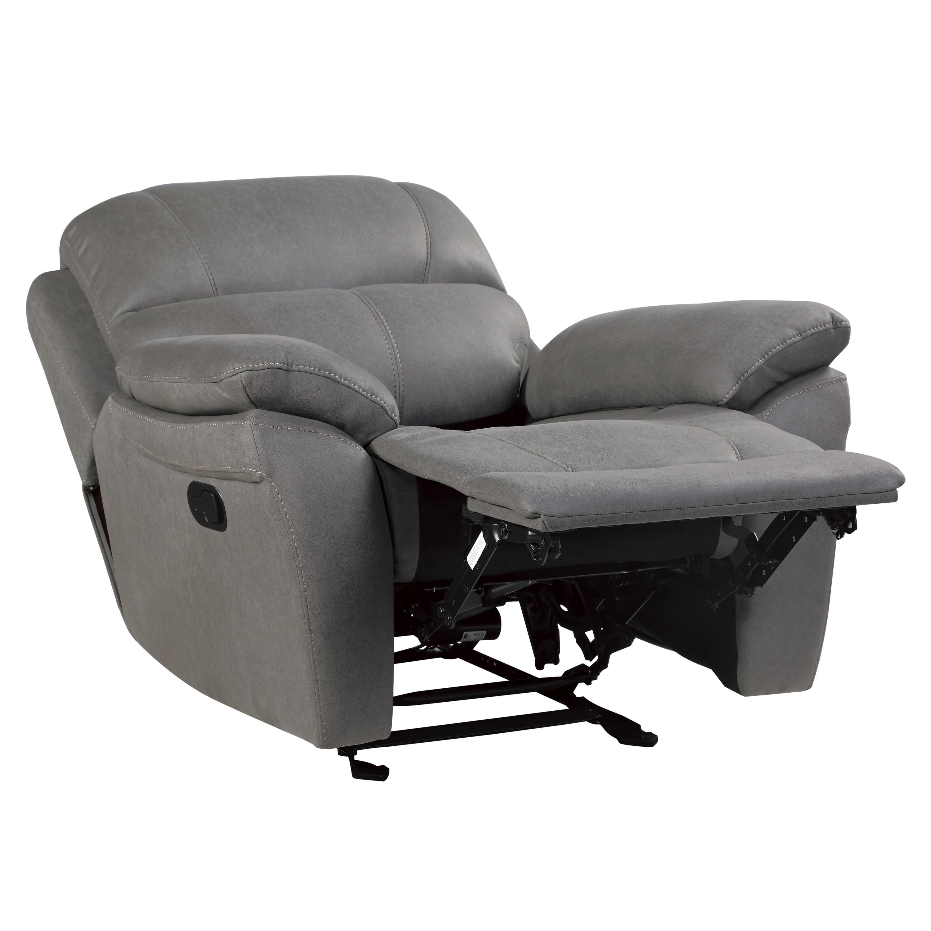 

    
Homelegance 9580GY-1 Longvale Reclining Chair Gray 9580GY-1
