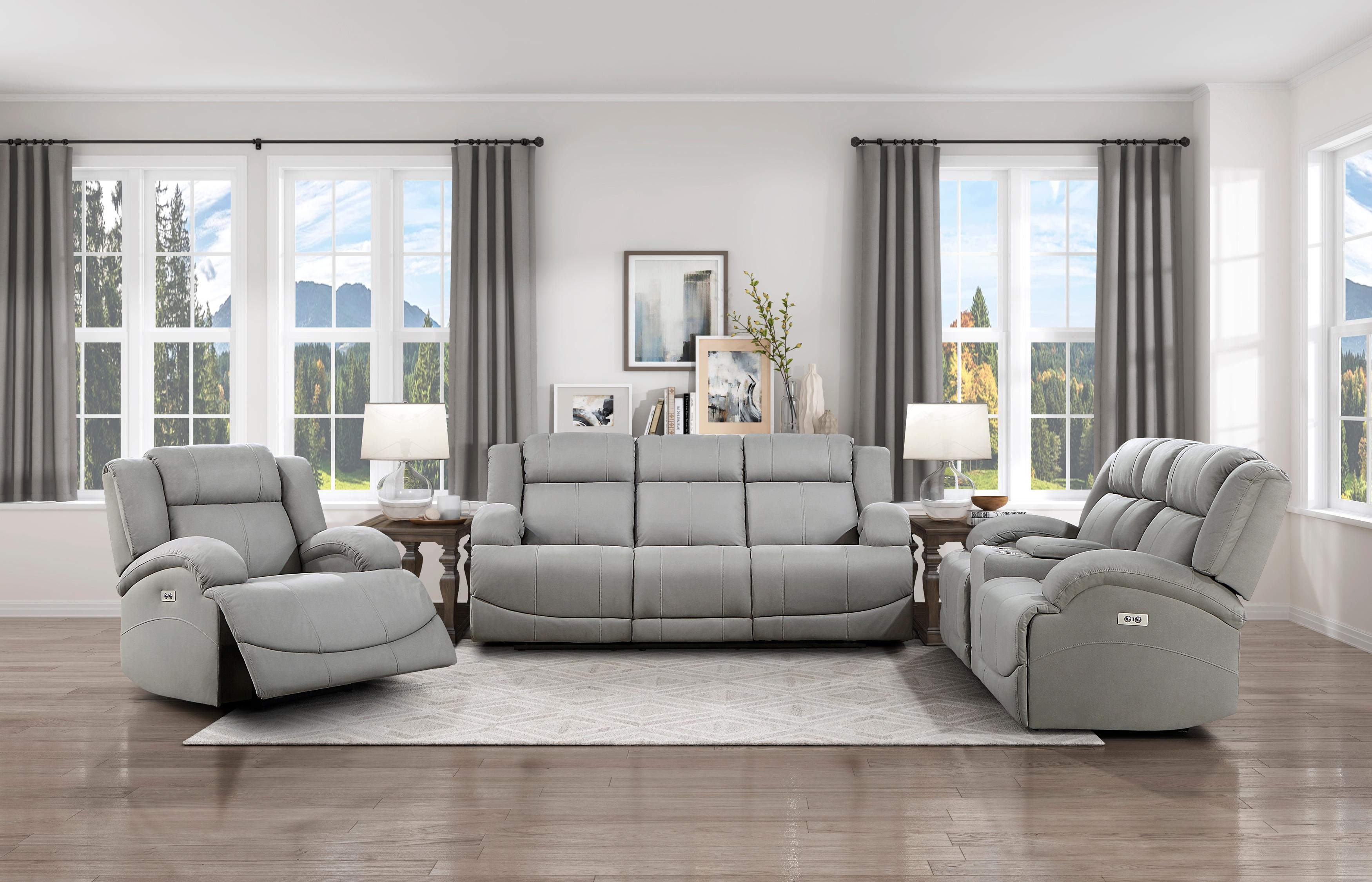

    
9207GRY-2 Transitional Gray Microfiber Reclining Loveseat Homelegance 9207GRY-2 Camryn
