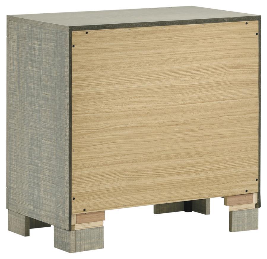 

    
 Order  Transitional Gray Oak Solid Hardwood CAL Bedroom Set 3pcs Coaster 224341KW Channing
