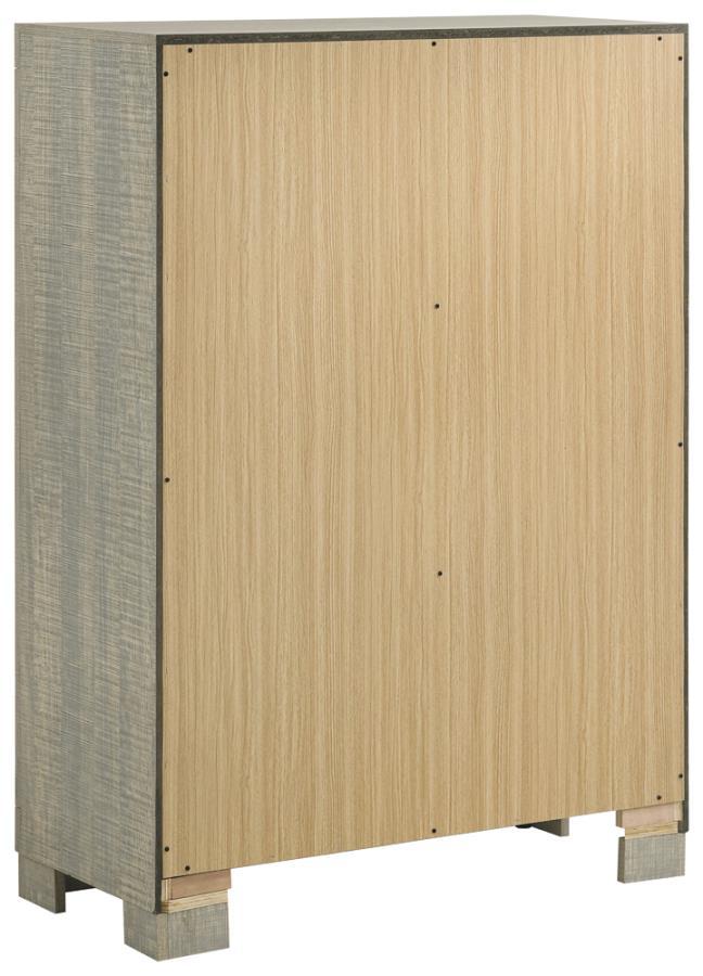 

                    
Buy Transitional Gray Oak Solid Hardwood CAL Bedroom Set 6pcs Coaster 224341KW Channing
