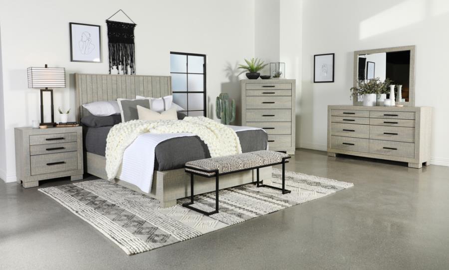 Transitional Bedroom Set 224341Q-5PC Channing 224341Q-5PC in Oak 