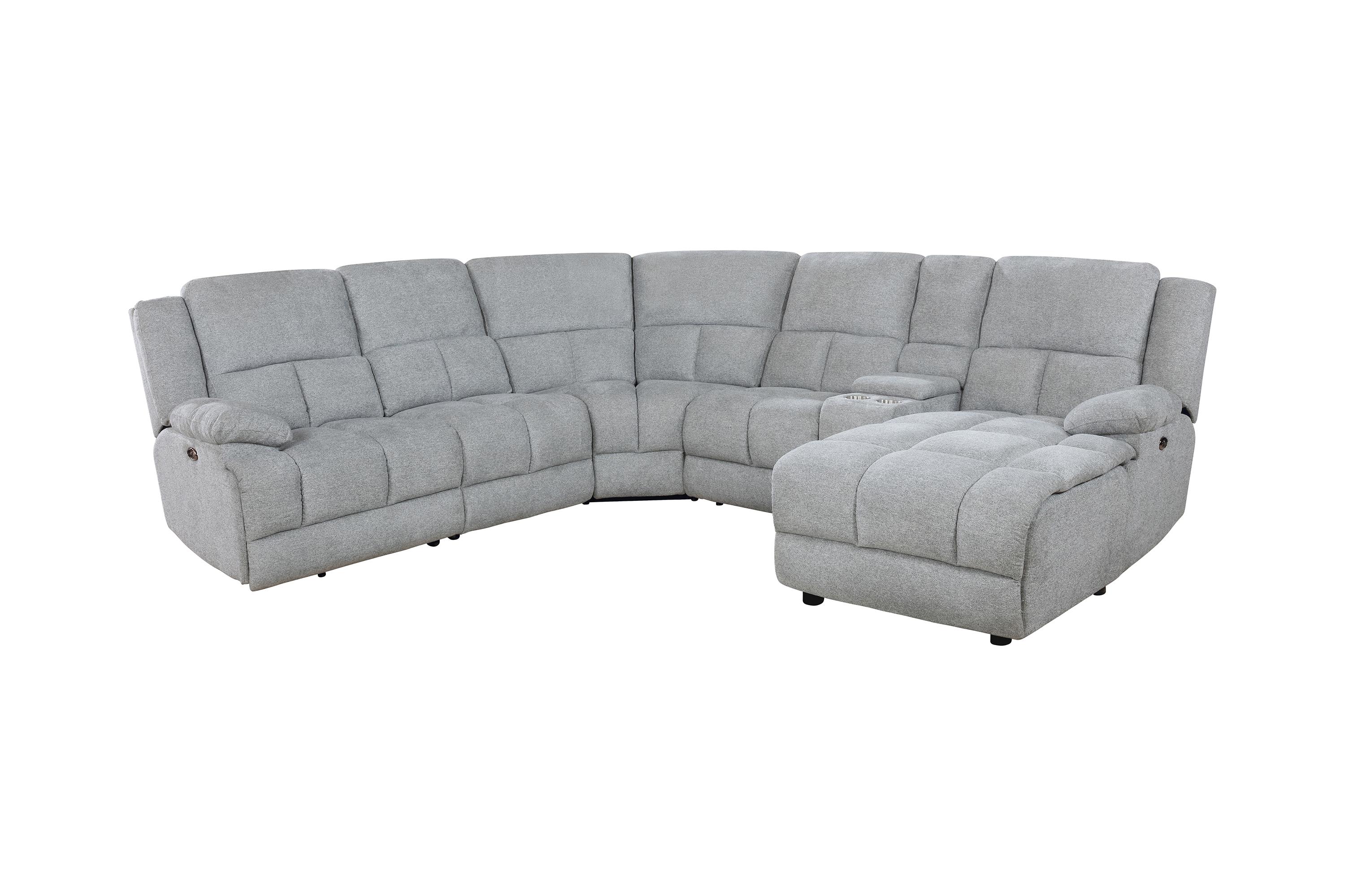 Transitional Power Sectional 602560P Belize 602560P in Gray 