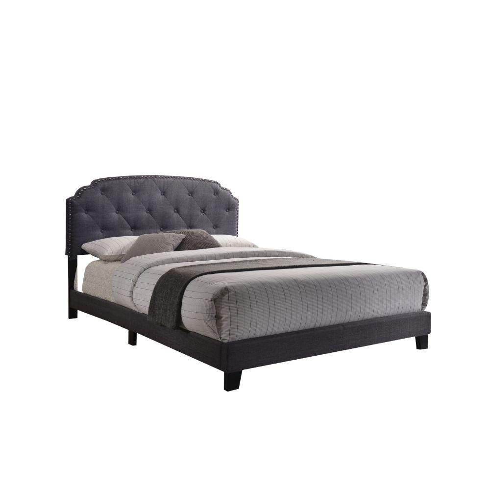 Transitional Queen Bed Tradilla 26370Q in Gray 