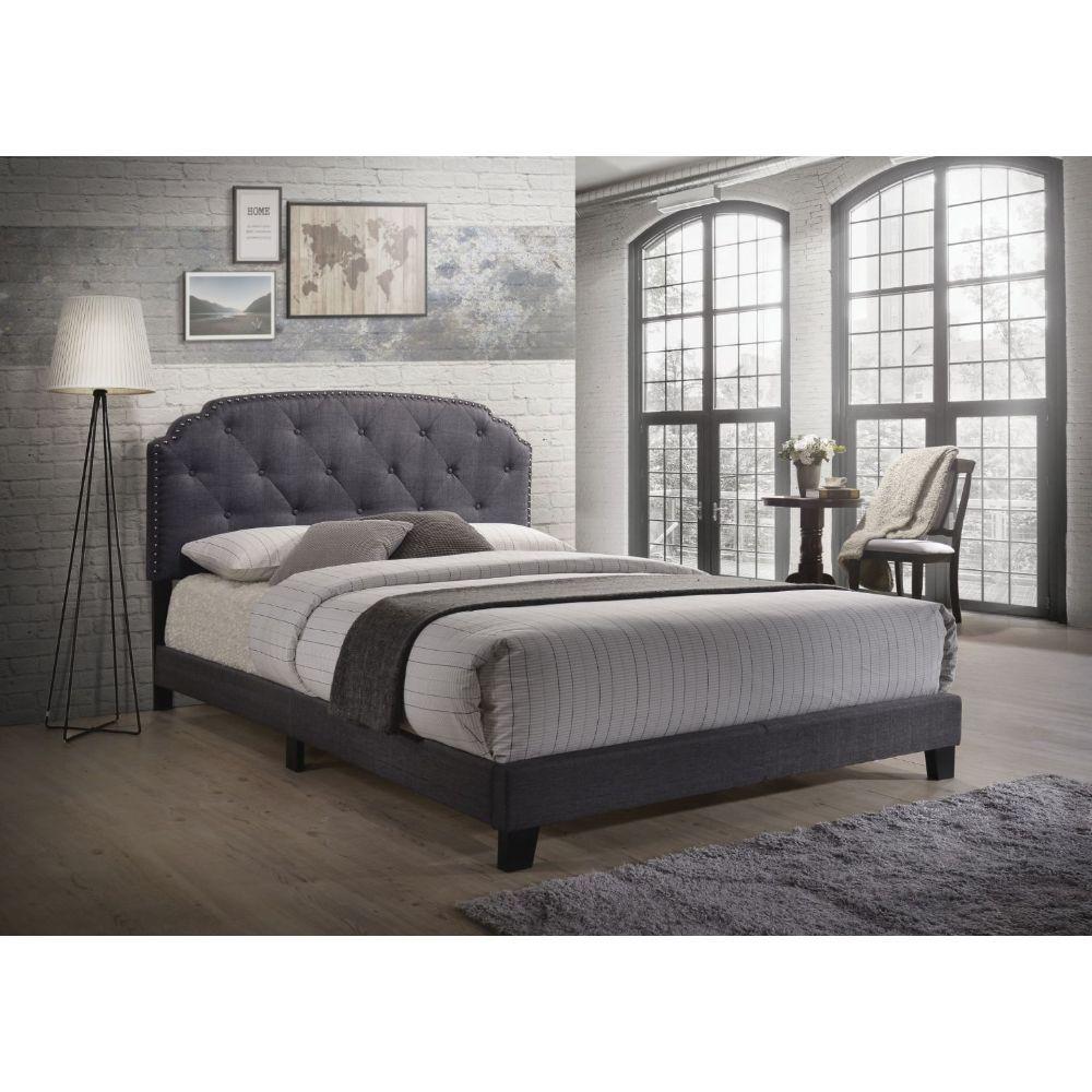

                    
Acme Furniture Tradilla Queen Bed Gray Upholstered Purchase 
