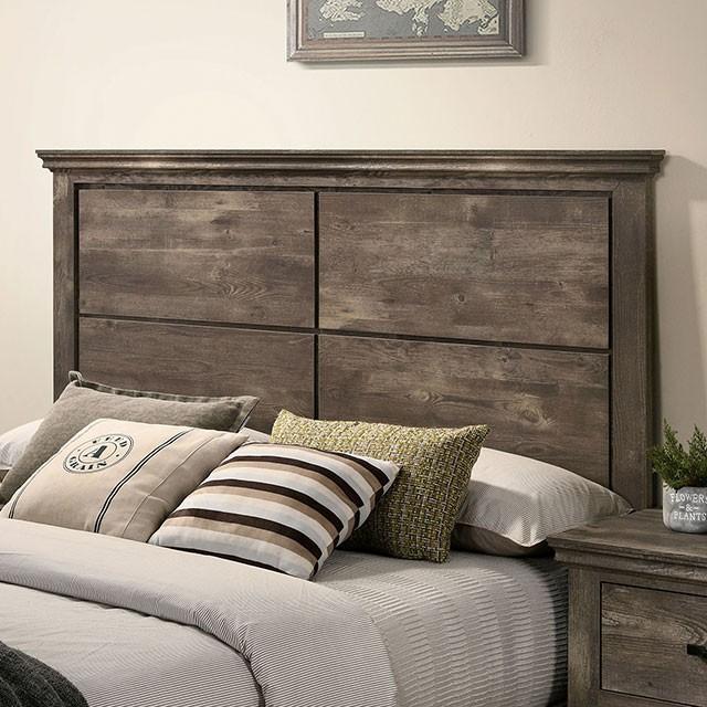 

    
Transitional Gray Solid Wood CAL Bed Furniture of America CM7186 Fortworth

