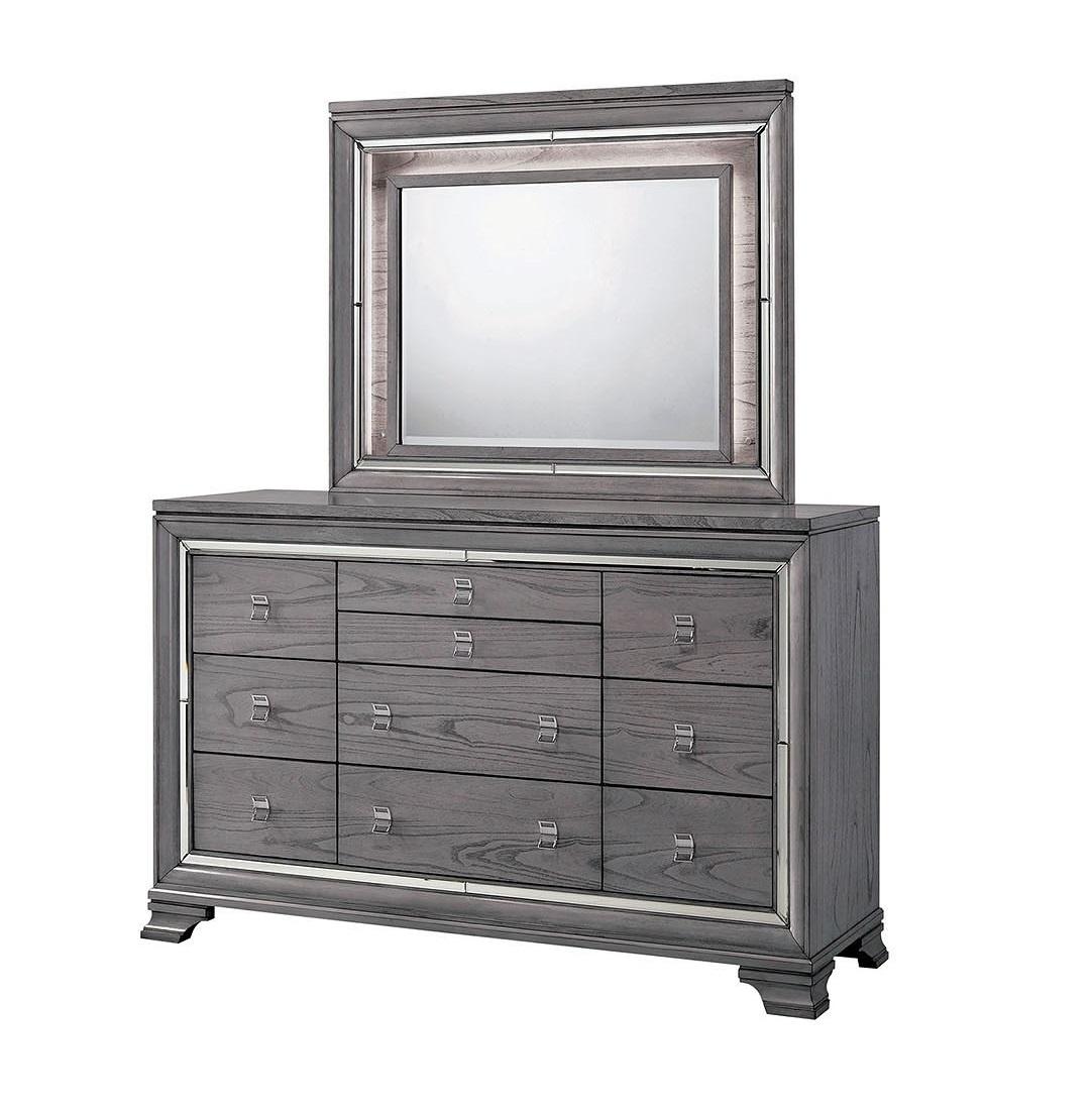 

    
CM7779GY-CK-5PC Furniture of America Bedroom Set
