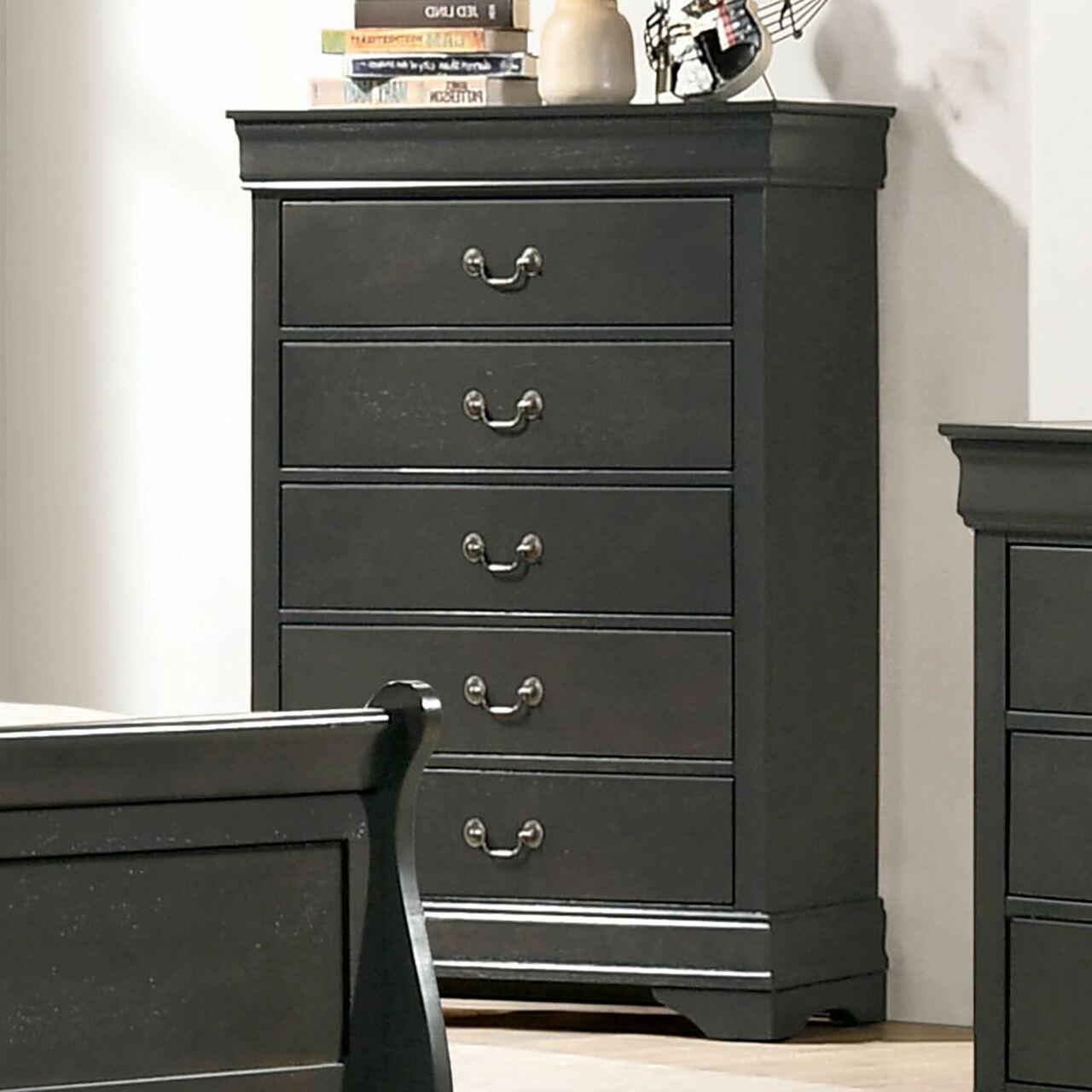 Transitional Chest CM7966GY-C Louis Philippe CM7966GY-C in Gray 