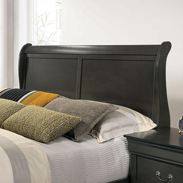 

    
Transitional Gray Solid Wood King Bed Furniture of America CM7966GY Louis Philippe
