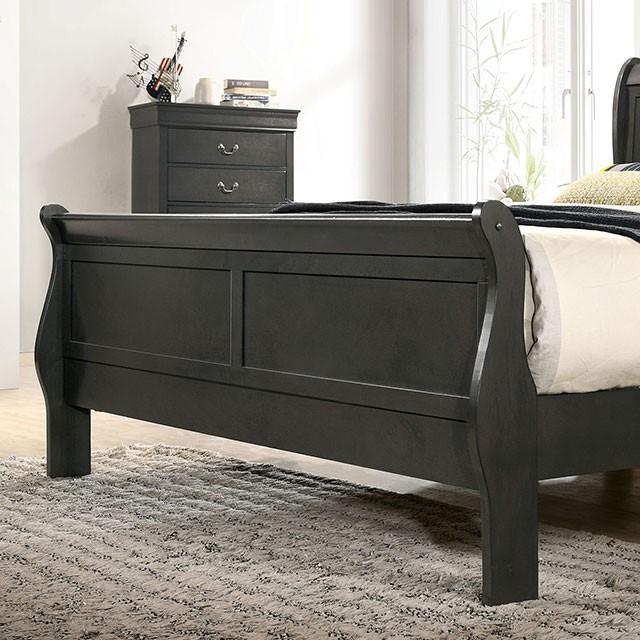 

    
Furniture of America CM7966GY-EK Louis Philippe Panel Bed Gray CM7966GY-EK
