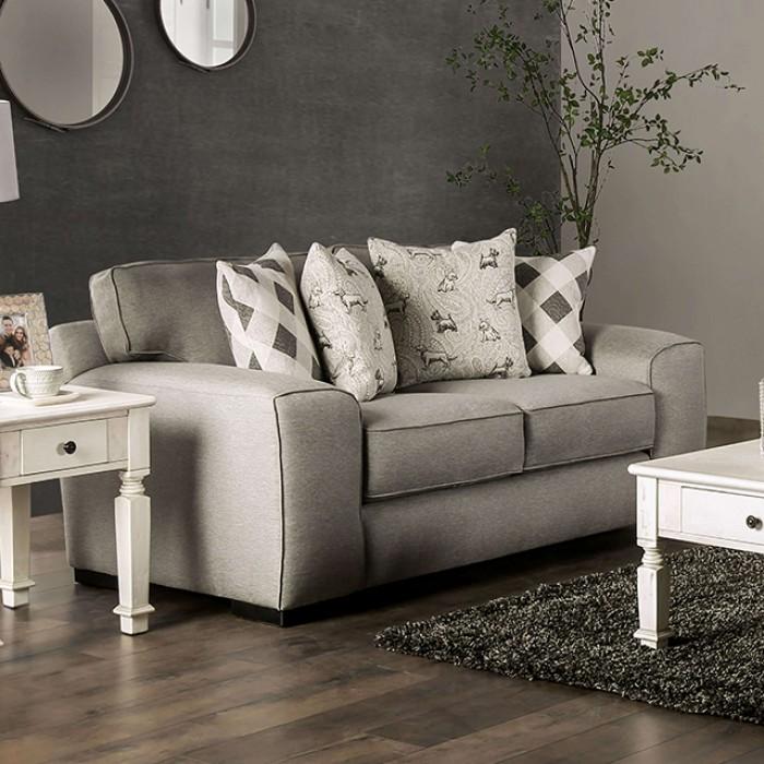 

    
Furniture of America Newry Living Room Set 2PCS SM6091-SF-S-2PCS Living Room Set Gray SM6091-SF-S-2PCS
