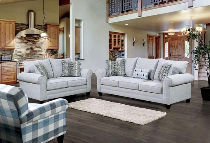 

    
Transitional Gray Solid Wood Loveseat Furniture of America Aberporth SM5406-LV-L
