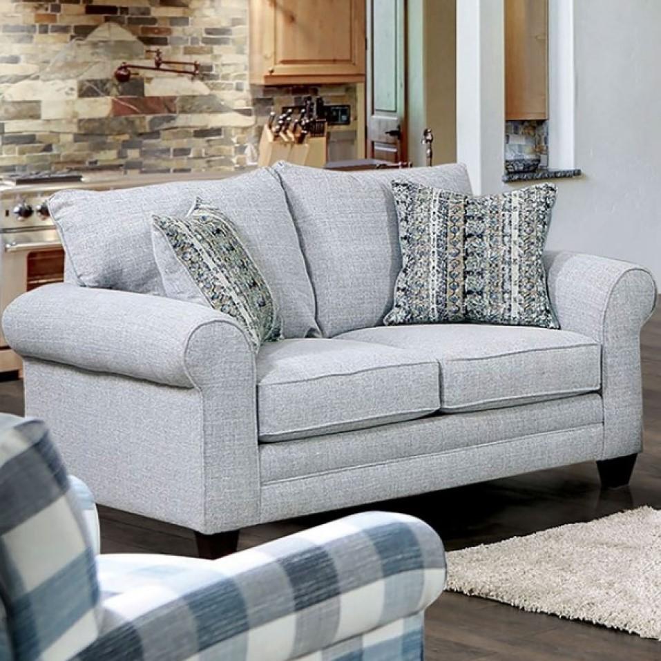 

    
Furniture of America Aberporth Loveseat SM5406-LV-L Loveseat Gray SM5406-LV-L
