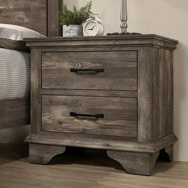 

    
Transitional Gray Solid Wood Nightstand Furniture of America CM7186N Fortworth
