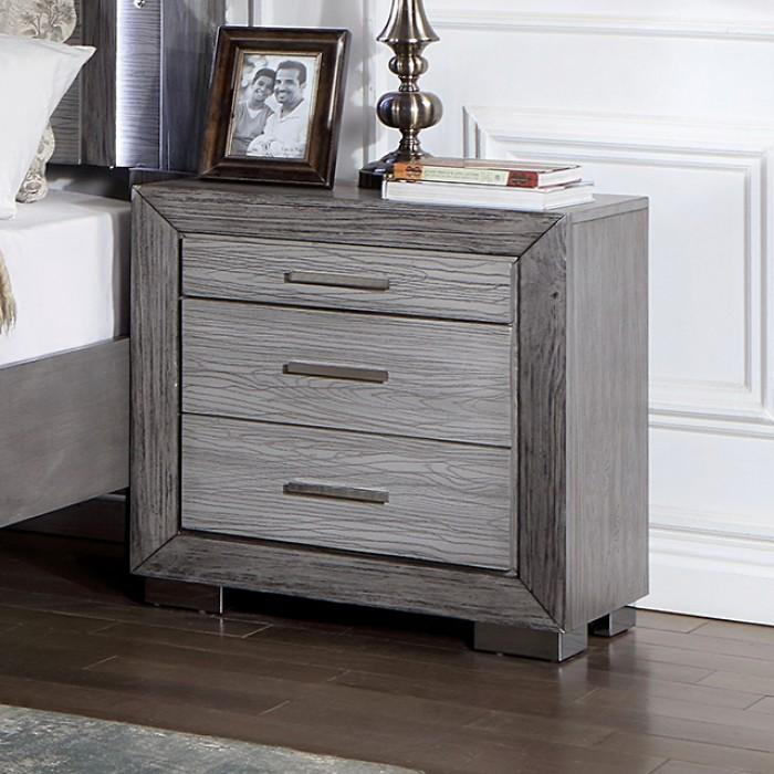 Transitional Nightstand Raiden Nightstand CM7468GY-N CM7468GY-N in Gray 