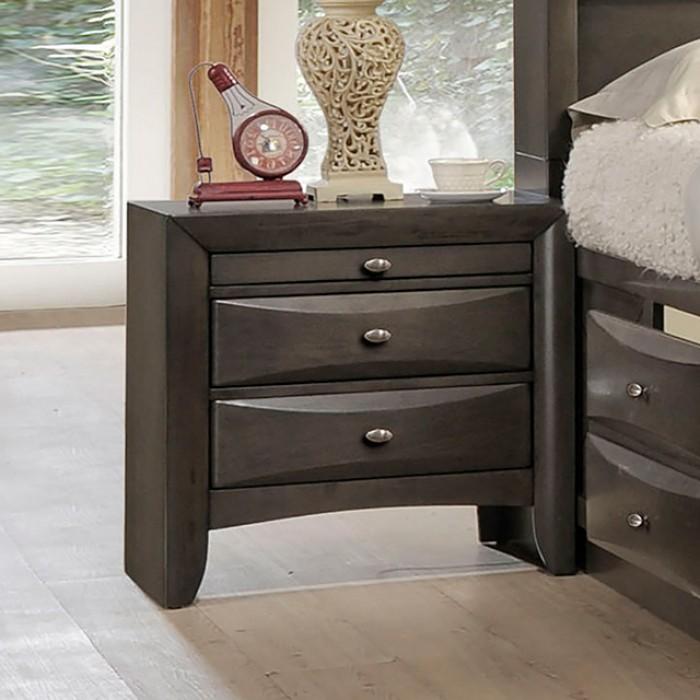 Transitional Nightstand Zosimo Nightstand FM7210GY-N FM7210GY-N in Gray 