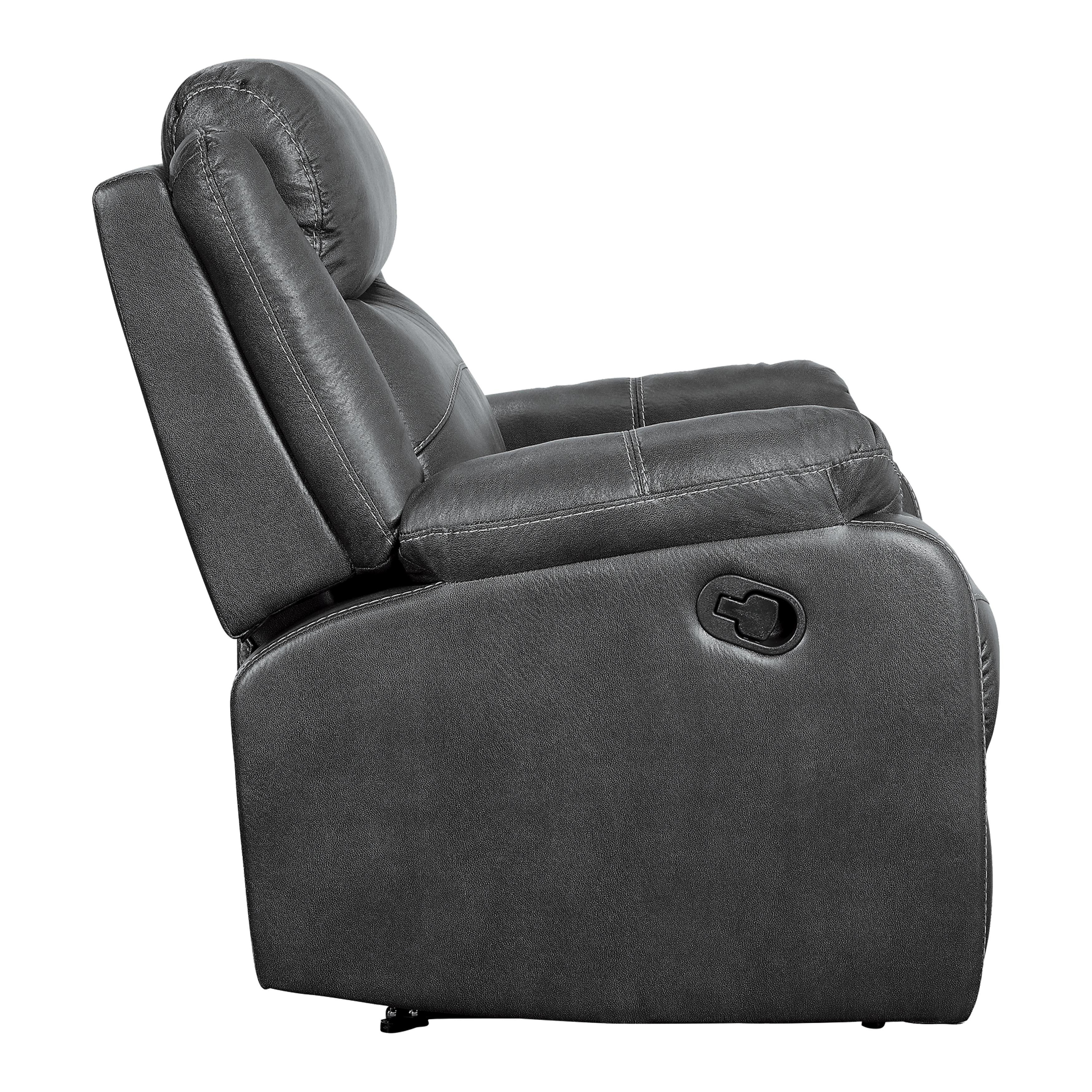 

    
Homelegance Yerba Reclining Chair 9990GY-1-C Reclining Chair Gray 9990GY-1-C
