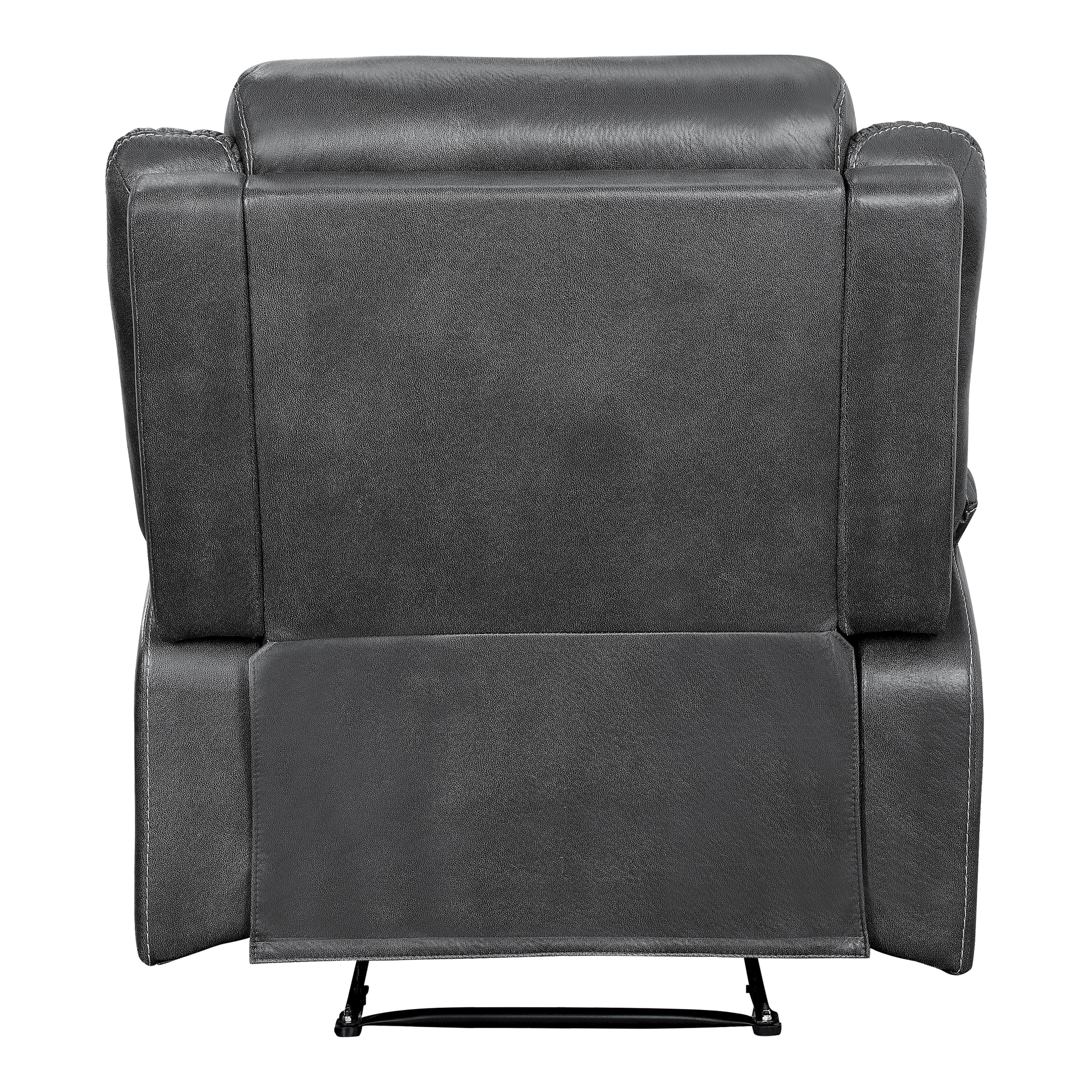 

        
Homelegance Yerba Reclining Chair 9990GY-1-C Reclining Chair Gray Polished Microfiber 62213256455751
