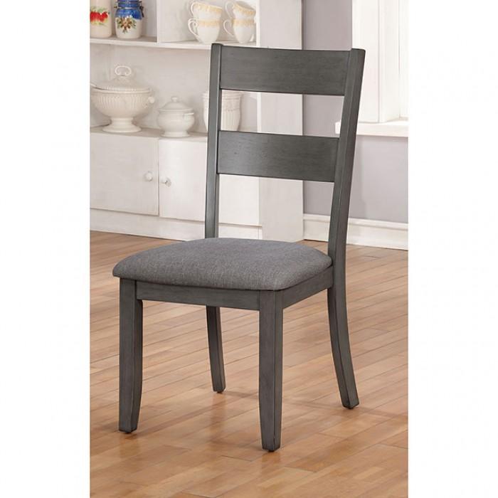 

    
Transitional Gray Solid Wood Side Chairs Set 2pcs Furniture of America CM3162SC-2PK Juniper
