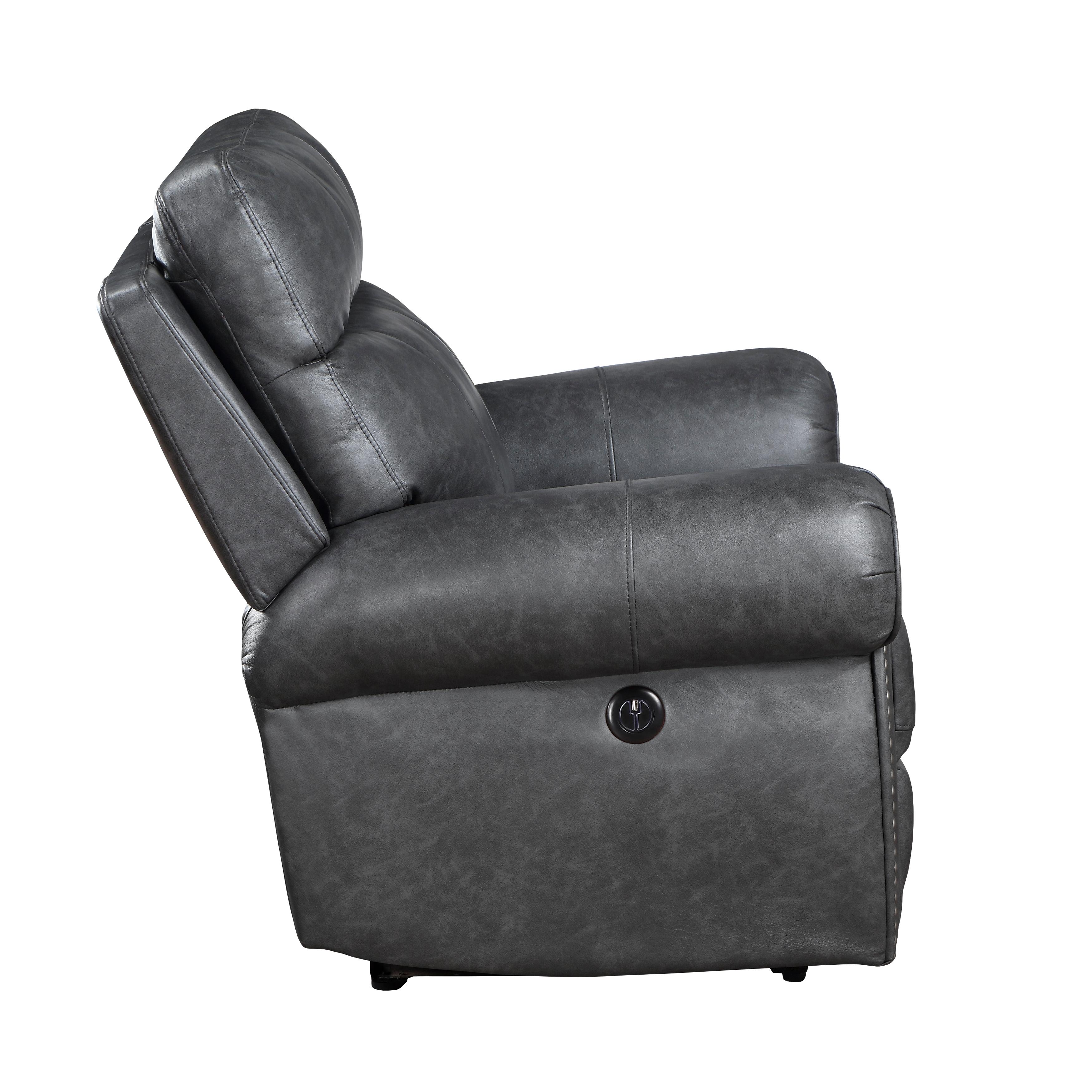 

                    
Homelegance 9488GY-1PW Granville Power Reclining Chair Gray Suede Purchase 
