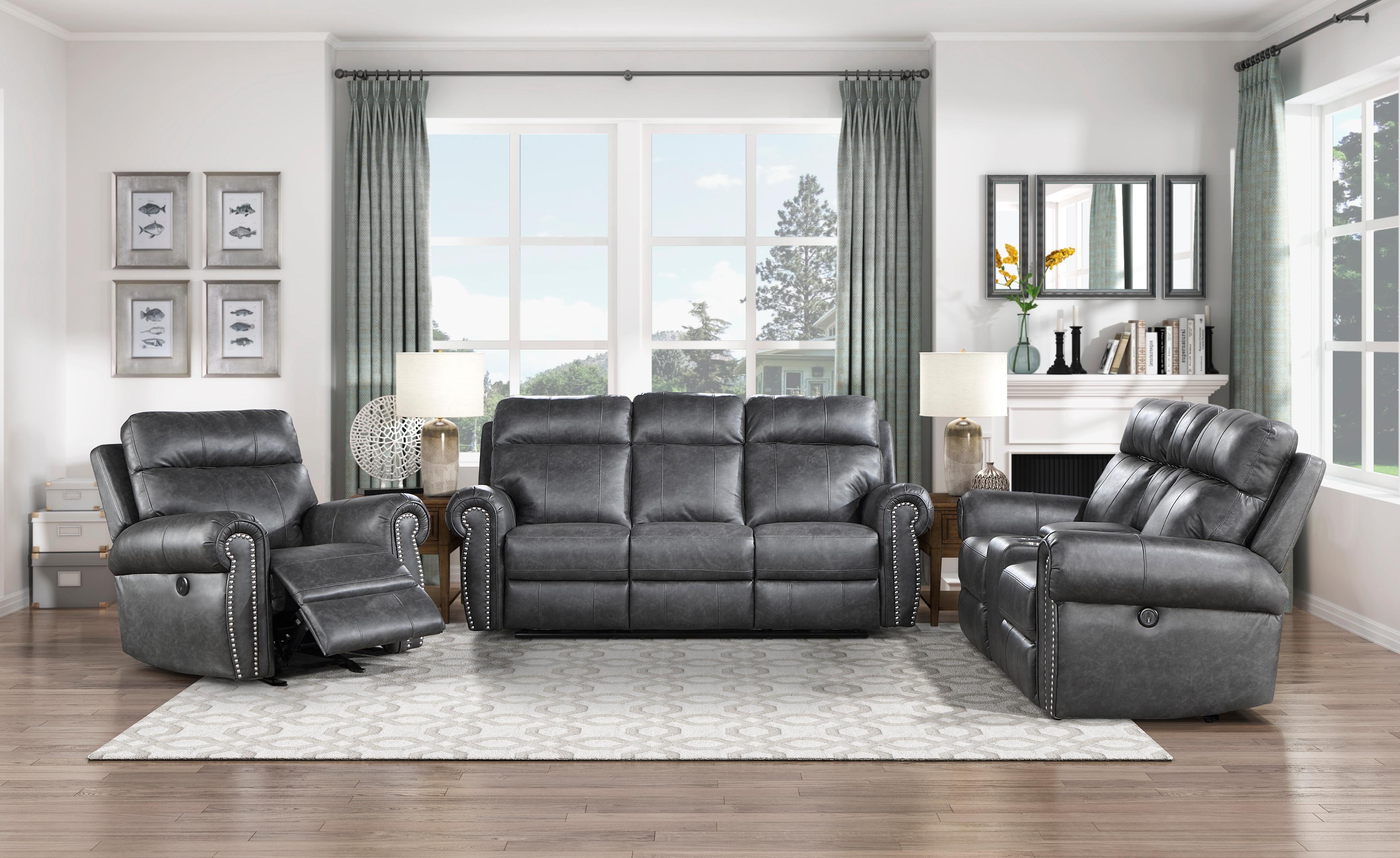 

    
9488GY-2PW Transitional Gray Suede Power Reclining Loveseat Homelegance 9488GY-2PW Granville
