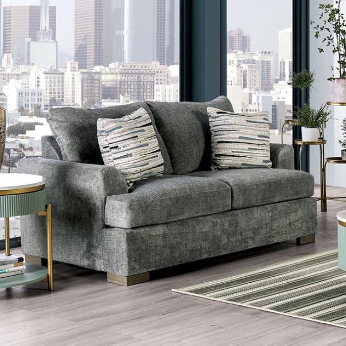 

    
Furniture of America Leytonstone Living Room Set 5PCS SM1208-SF-5PCS Living Room Set Teal/Gray SM1208-SF-5PCS
