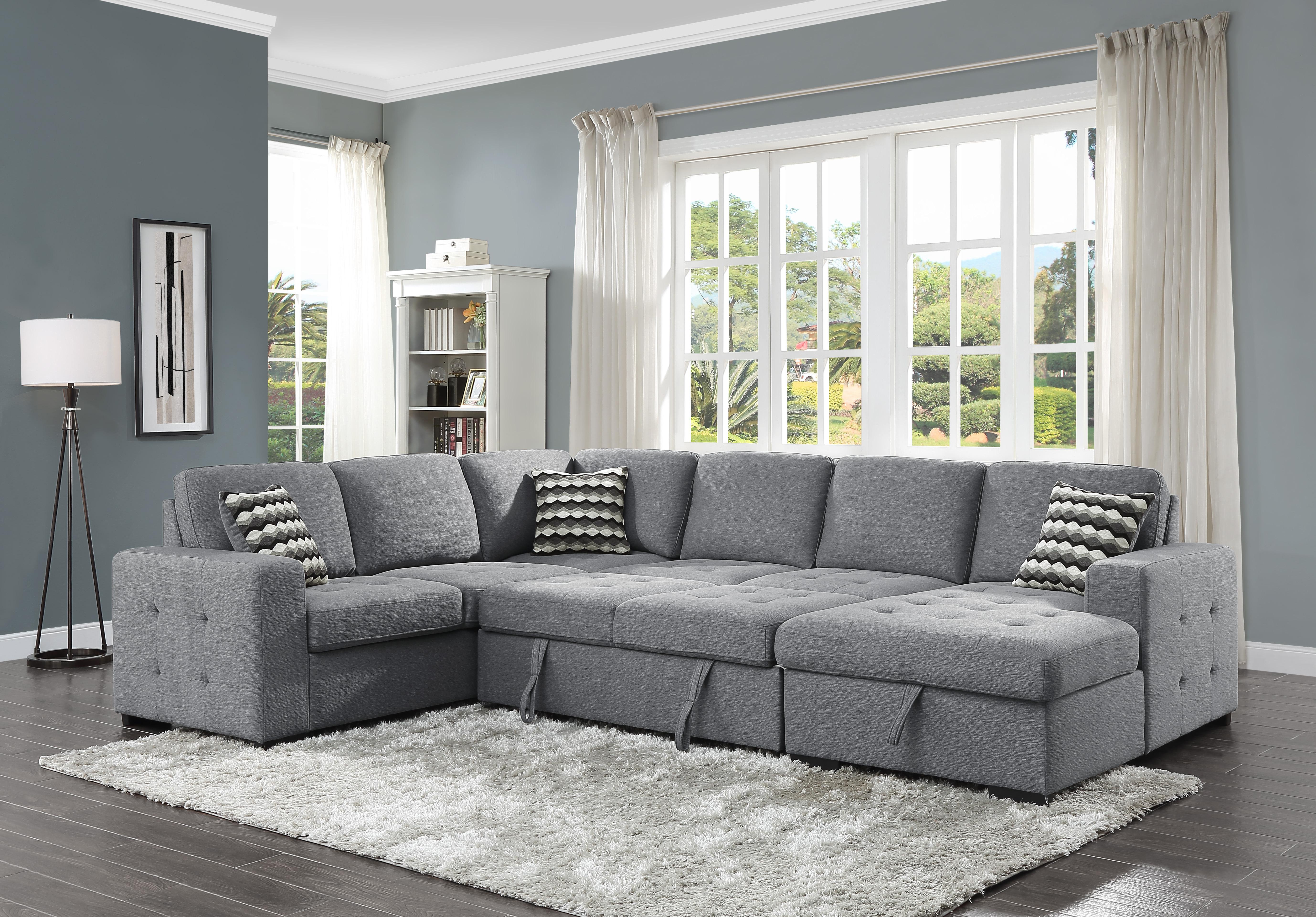 

    
9313GY*42LRC Homelegance Sectional
