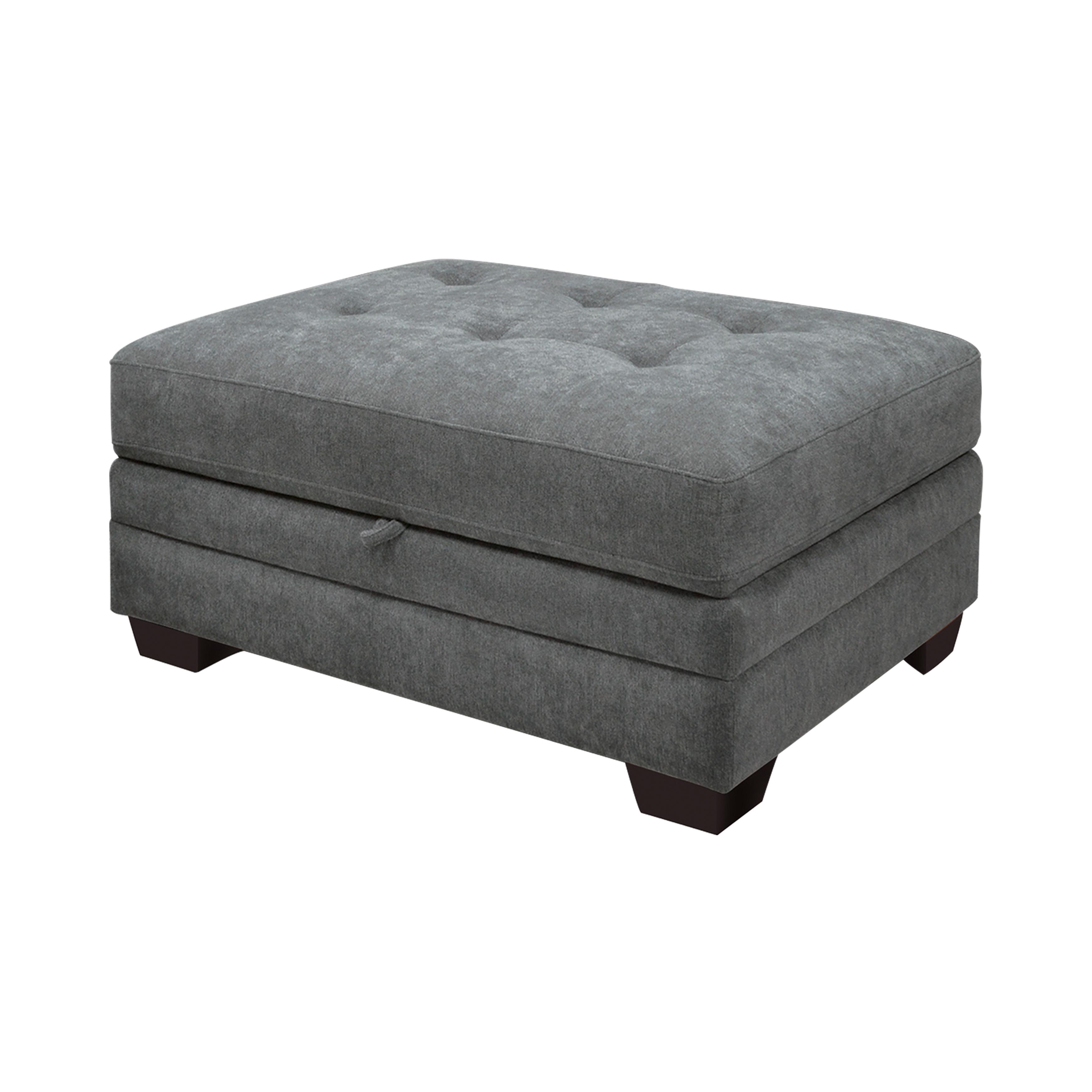 Transitional Ottoman 9212GRY-4 Sidney 9212GRY-4 in Gray 