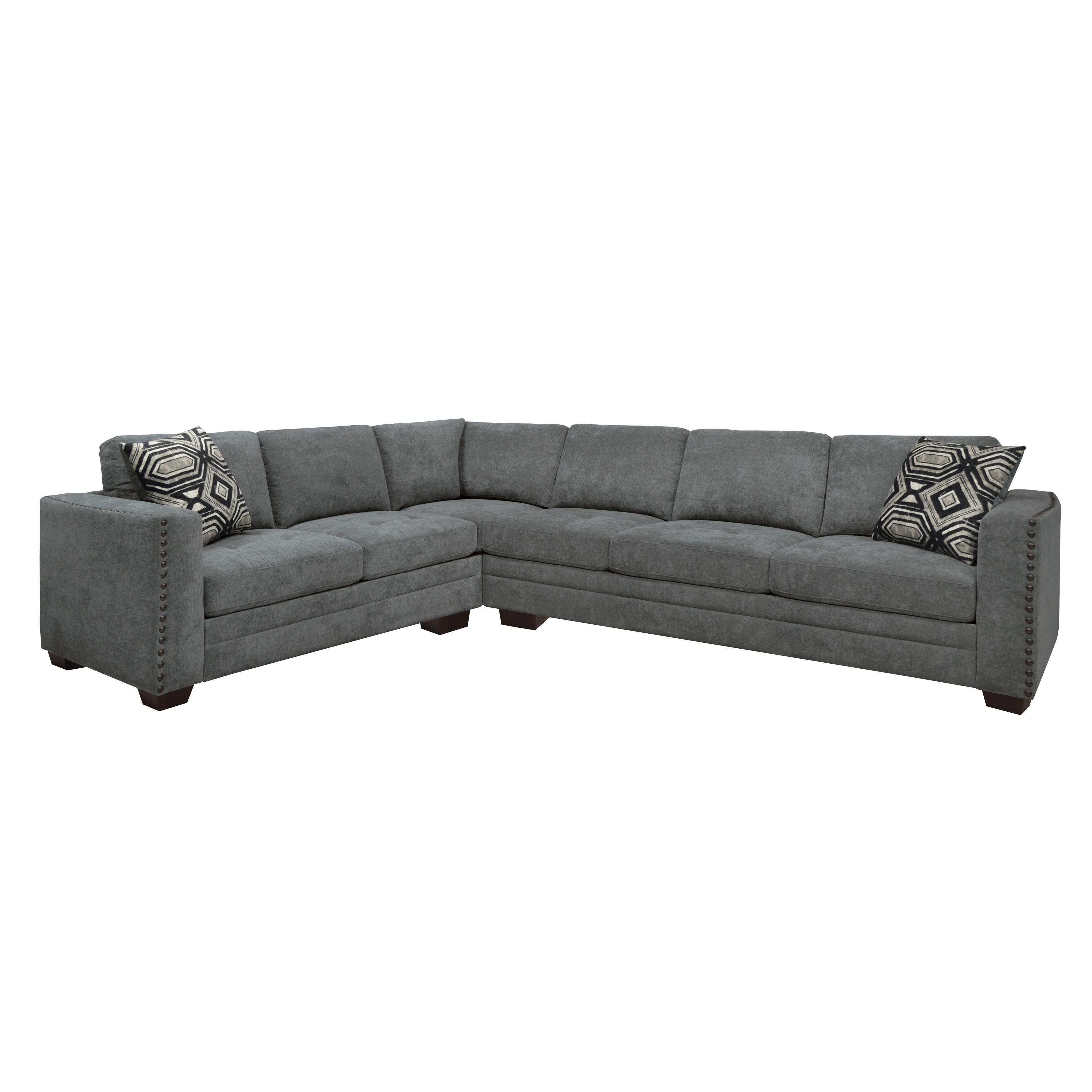 Transitional Sectional 9212GRY*23L3R Sidney 9212GRY*23L3R in Gray 