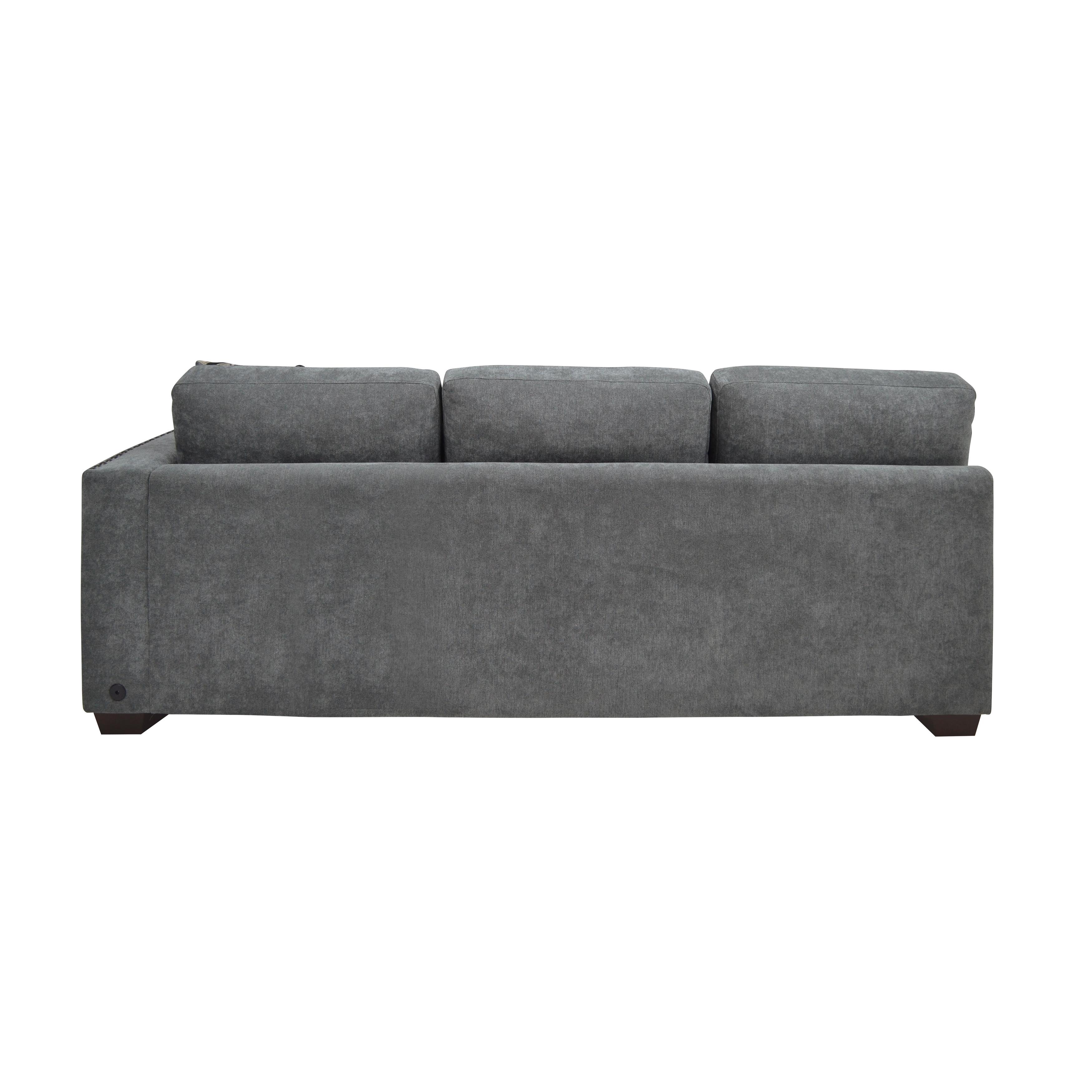

    
 Photo  Transitional Gray Textured 2-Piece Sectional w/Ottoman Homelegance 9212GRY*3OT Sidney
