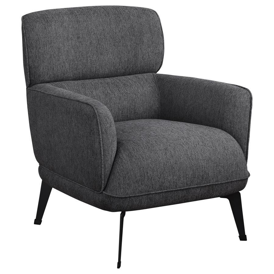 Transitional Accent Chair Andrea Accent Chair 903082-C 903082-C in Gray Fabric
