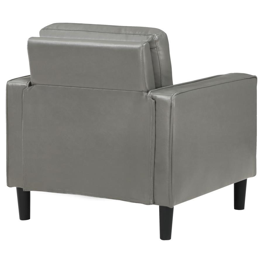 

        
Coaster Ruth Accent Chair 508367-C Accent Chair Gray Faux Leather 61551919894298

