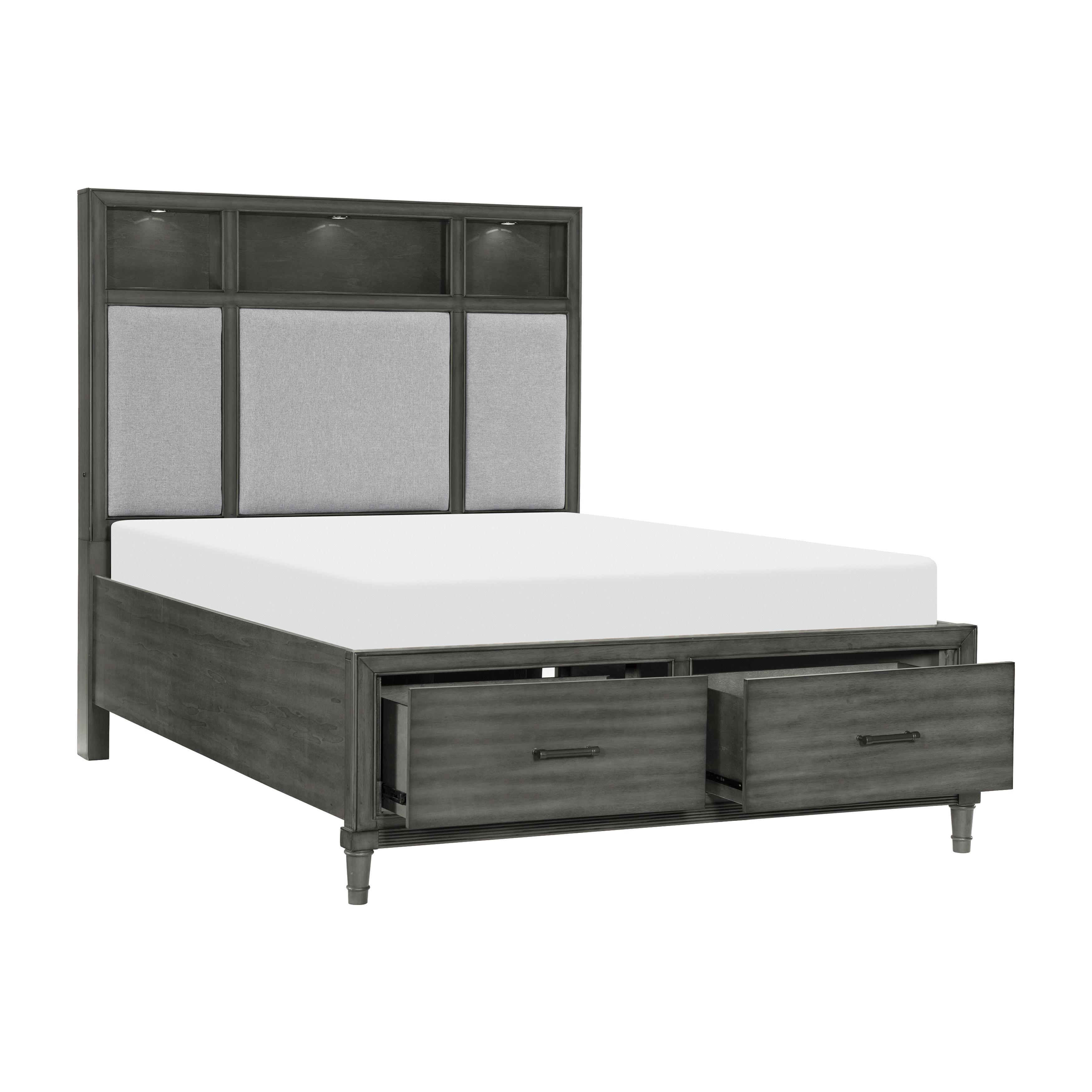 

    
Transitional Gray Wood CAL Bed Homelegance 1573K-1CK* Wittenberry
