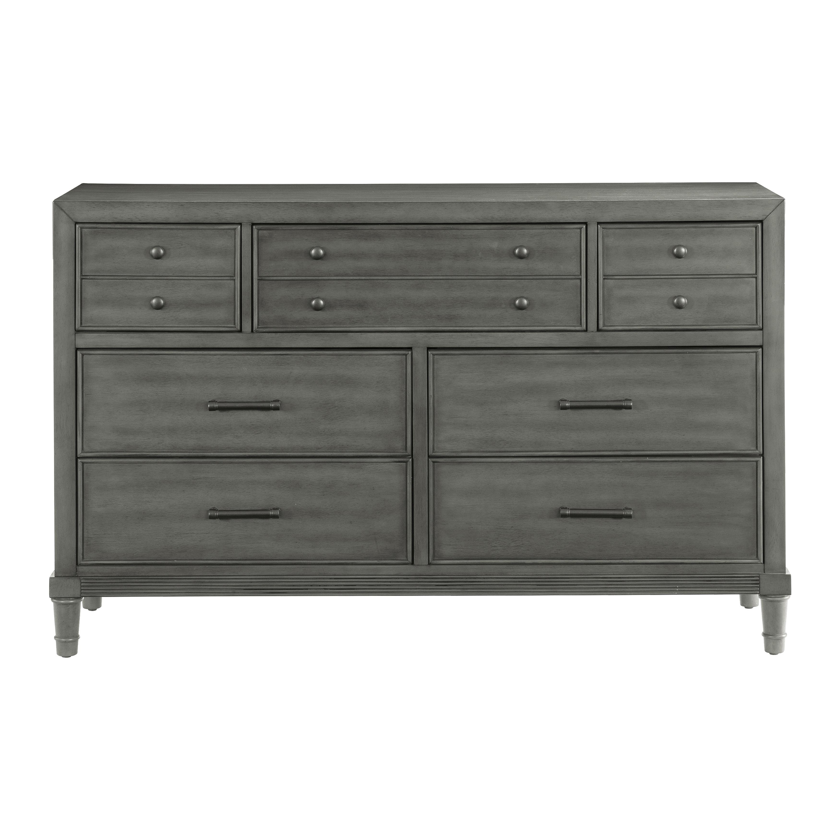 

    
Transitional Gray Wood Dresser w/Mirror Homelegance 1573-5*6 Wittenberry
