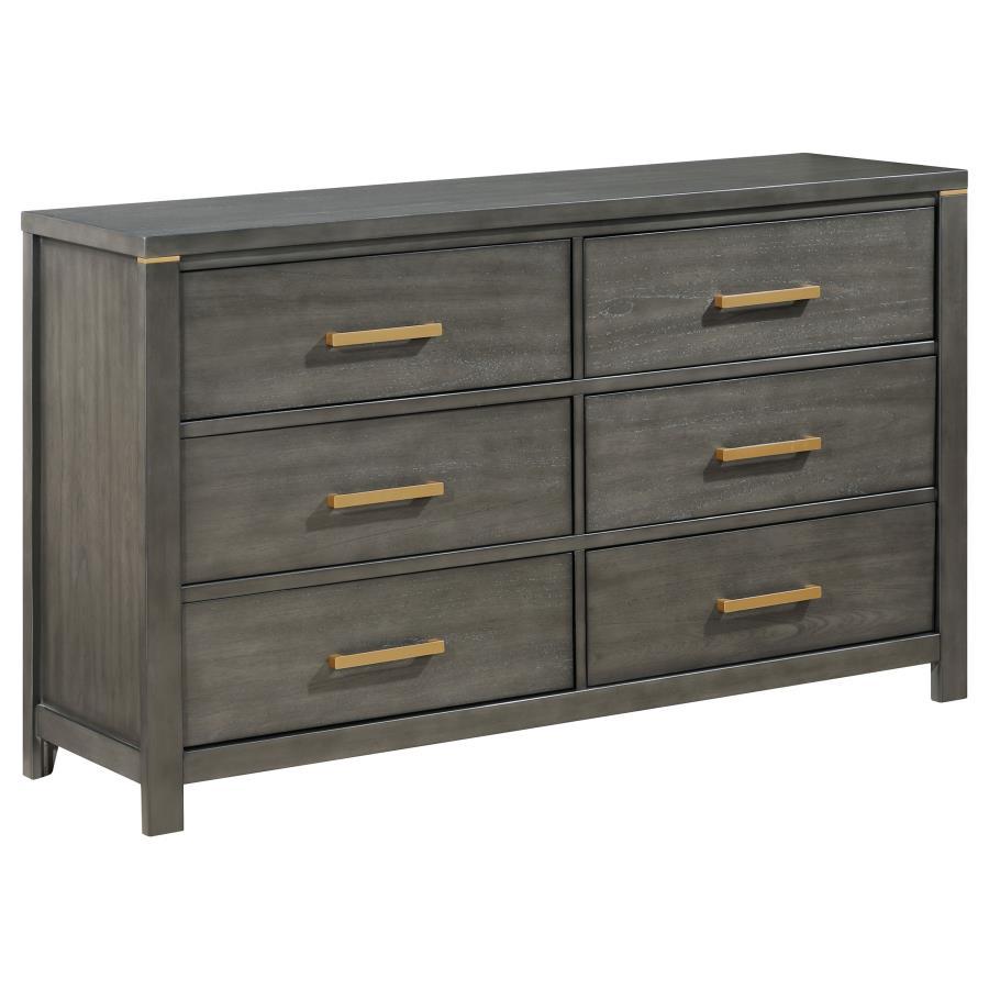 

    
Transitional Gray Wood Dresser With Mirror 2PCS Coaster Kieran 224743
