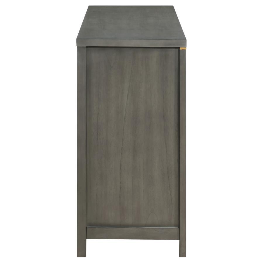 

    
 Shop  Transitional Gray Wood Dresser With Mirror 2PCS Coaster Kieran 224743

