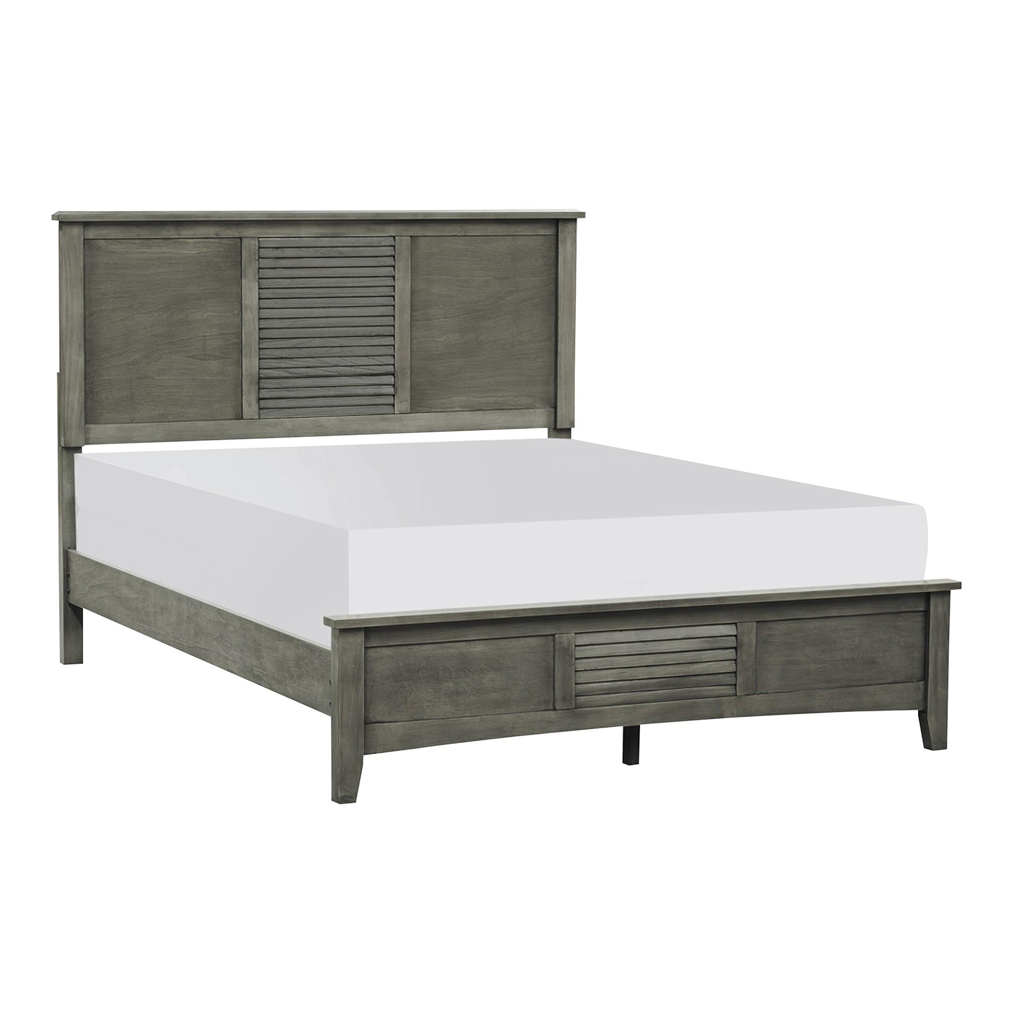 

    
Transitional Gray Wood Full Bed Homelegance 2046F-1* Garcia
