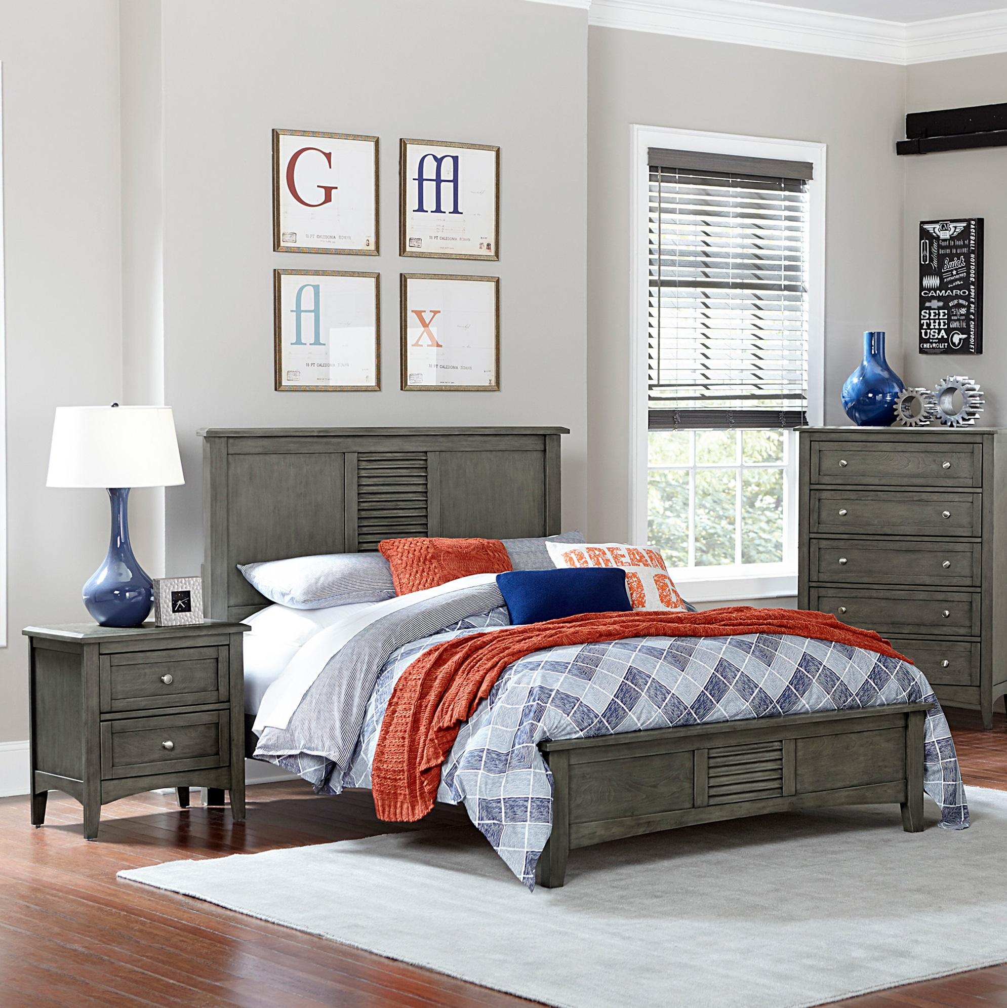 Transitional Bedroom Set 2046F-1-3PC Garcia 2046F-1-3PC in Gray 