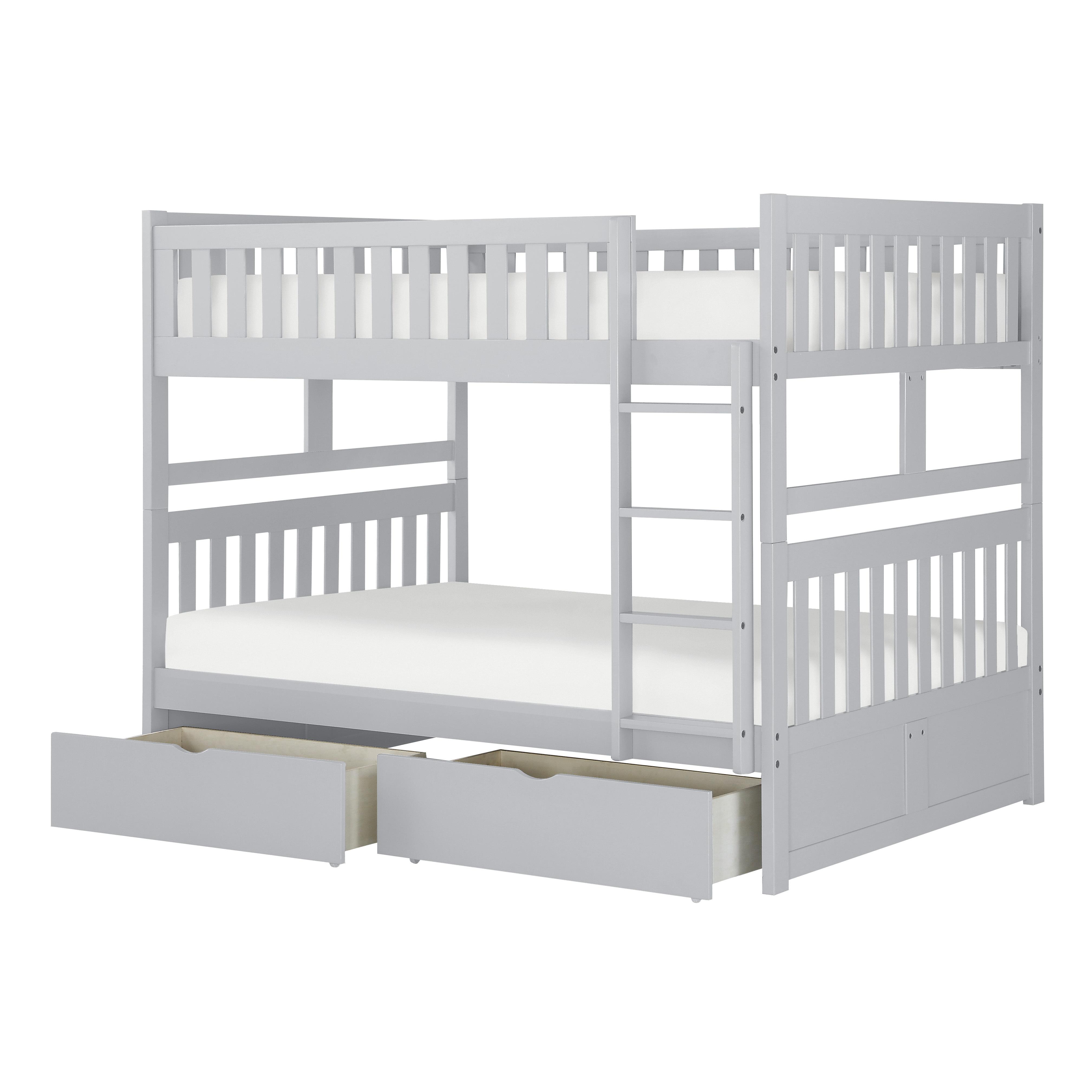 

    
Transitional Gray Wood Full/Full Bunk Bed w/Storage Boxes Homelegance B2063FF-1*T Orion
