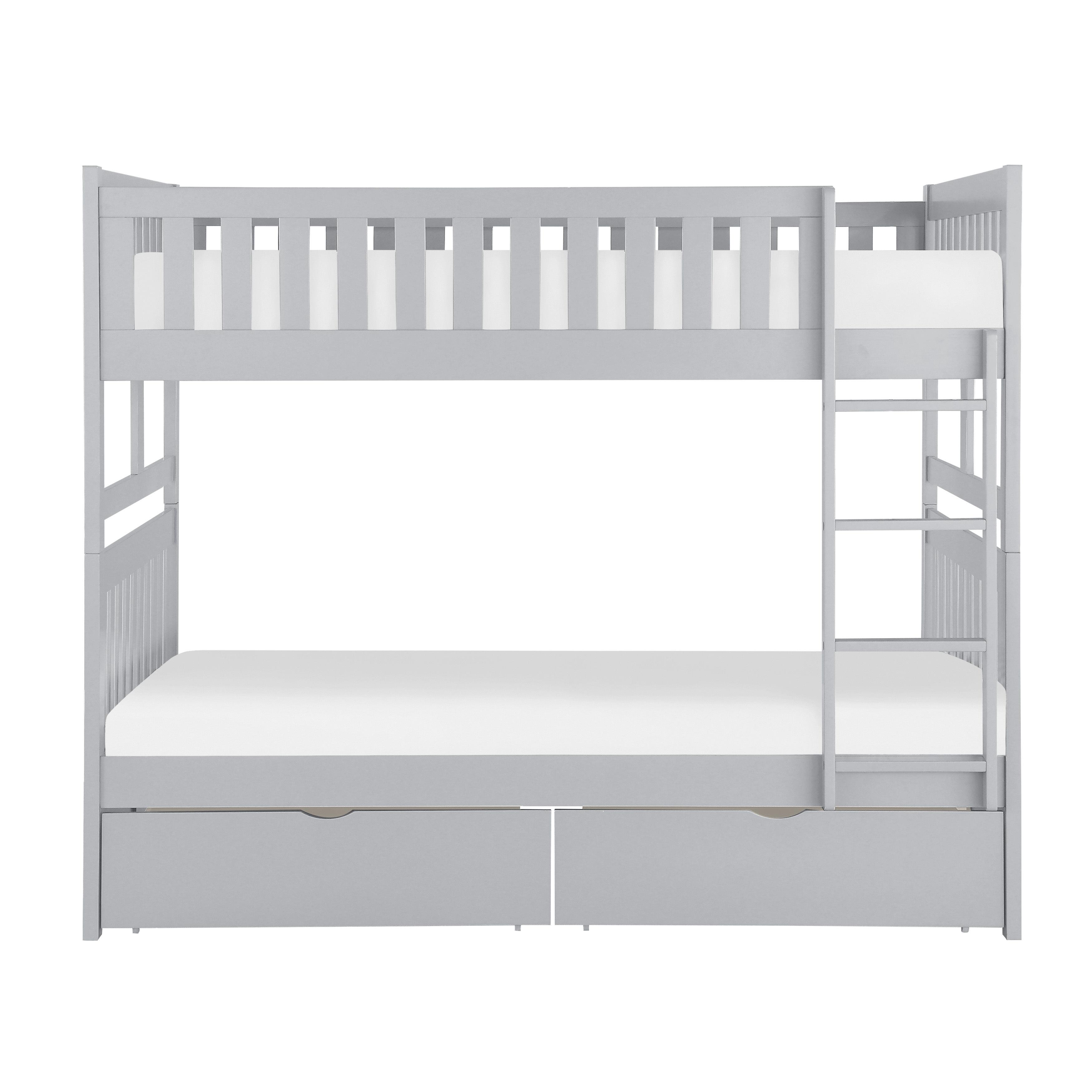 

    
Transitional Gray Wood Full/Full Bunk Bed w/Storage Boxes Homelegance B2063FF-1*T Orion

