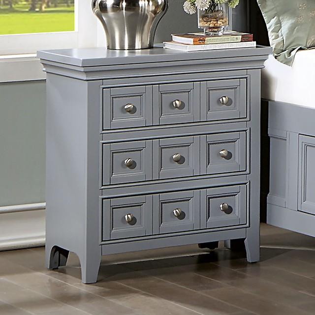 Transitional Nightstand Castlile Nightstand CM7413GY-N CM7413GY-N in Gray 